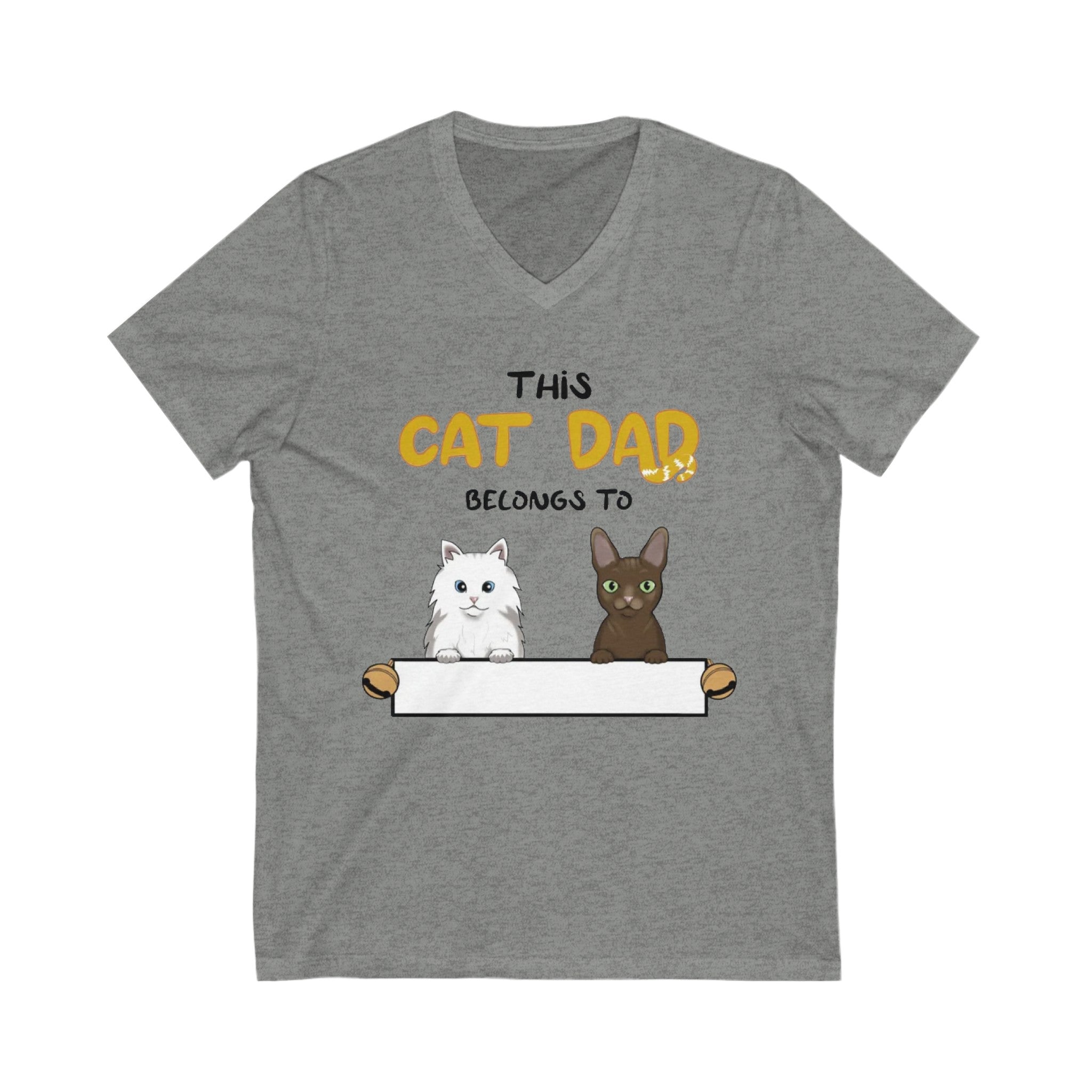 This CAT DOG Belongs to | Unisex Jersey Short Sleeve V-Neck Tee