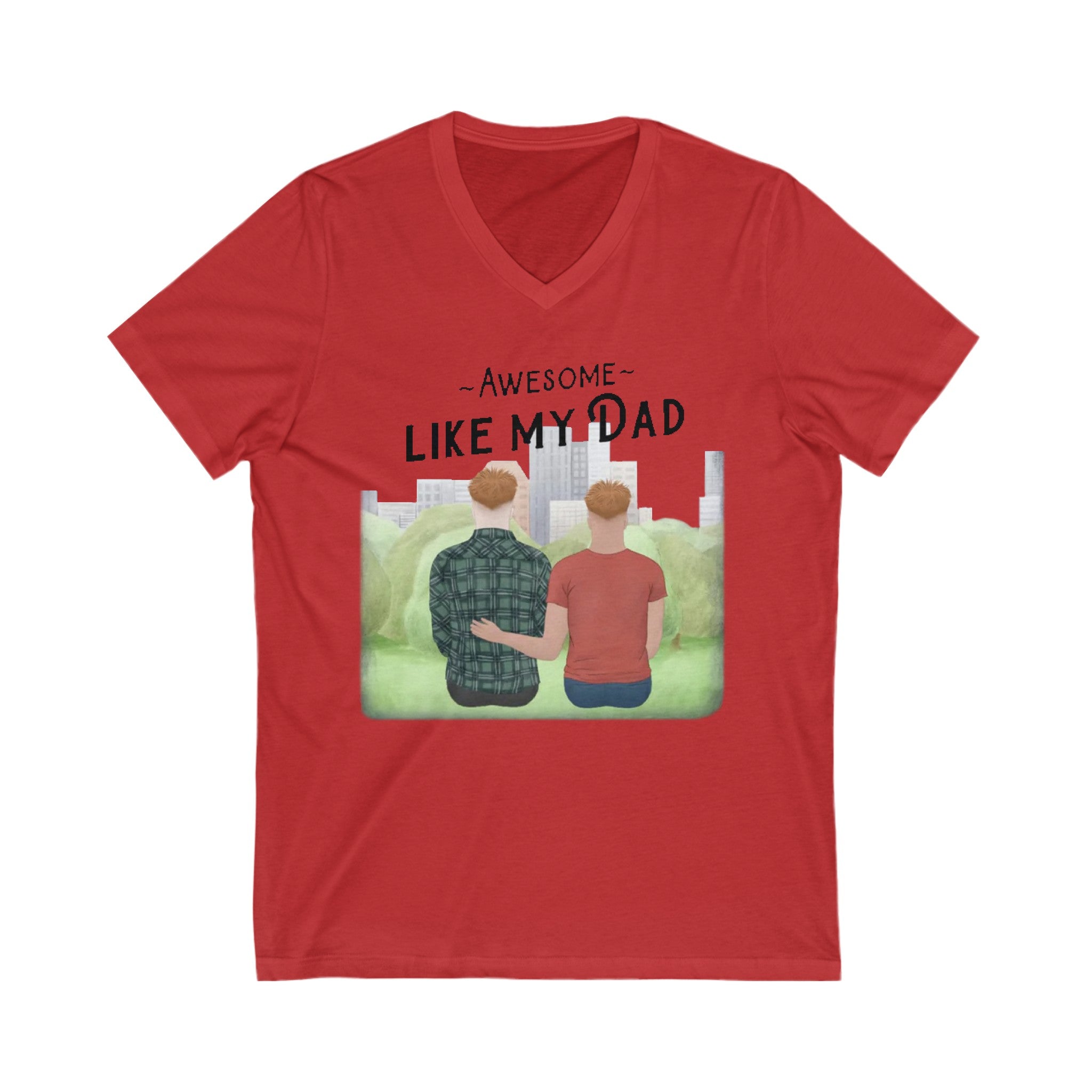 Awesome like my DAD | Unisex Jersey Short Sleeve V-Neck Tee