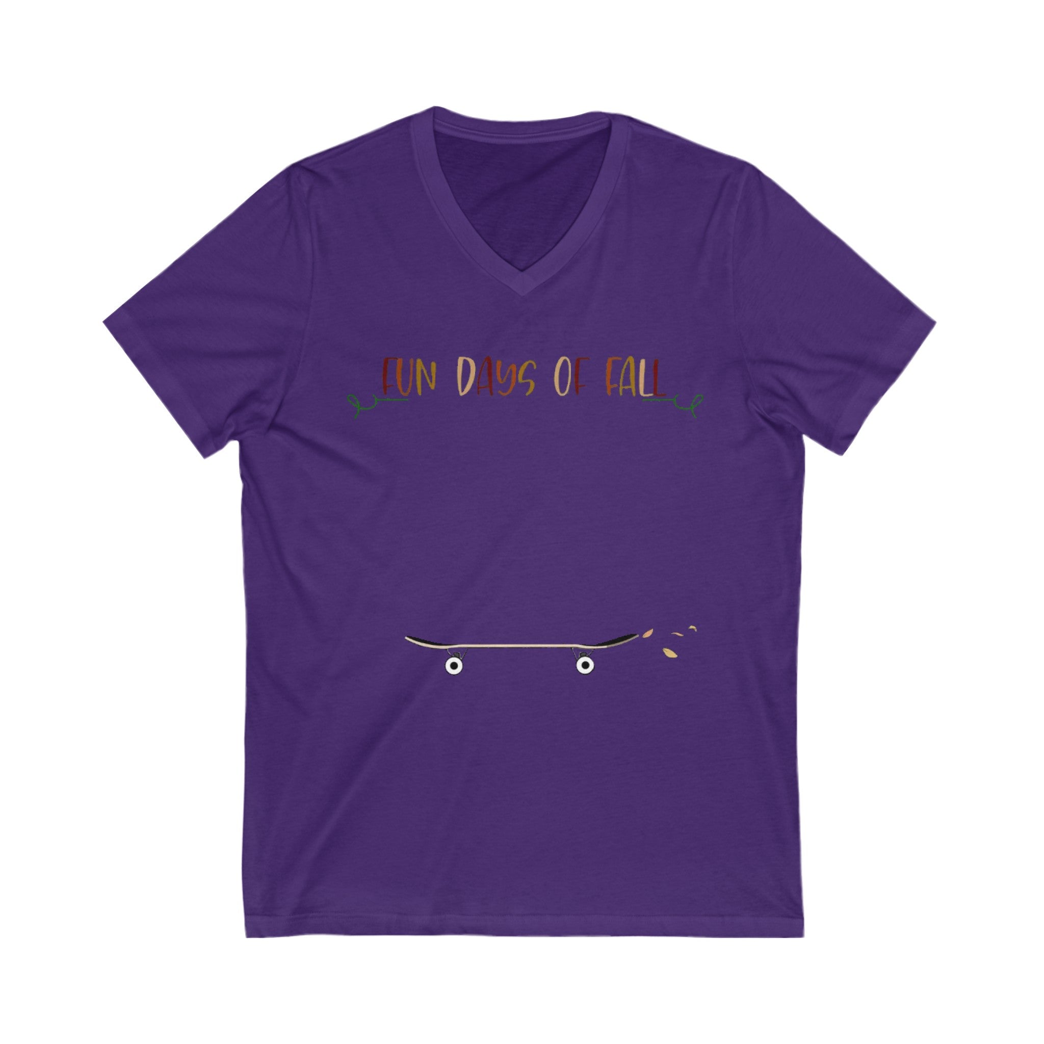 Fun days of Fall | Unisex Jersey Short Sleeve V-Neck Tee