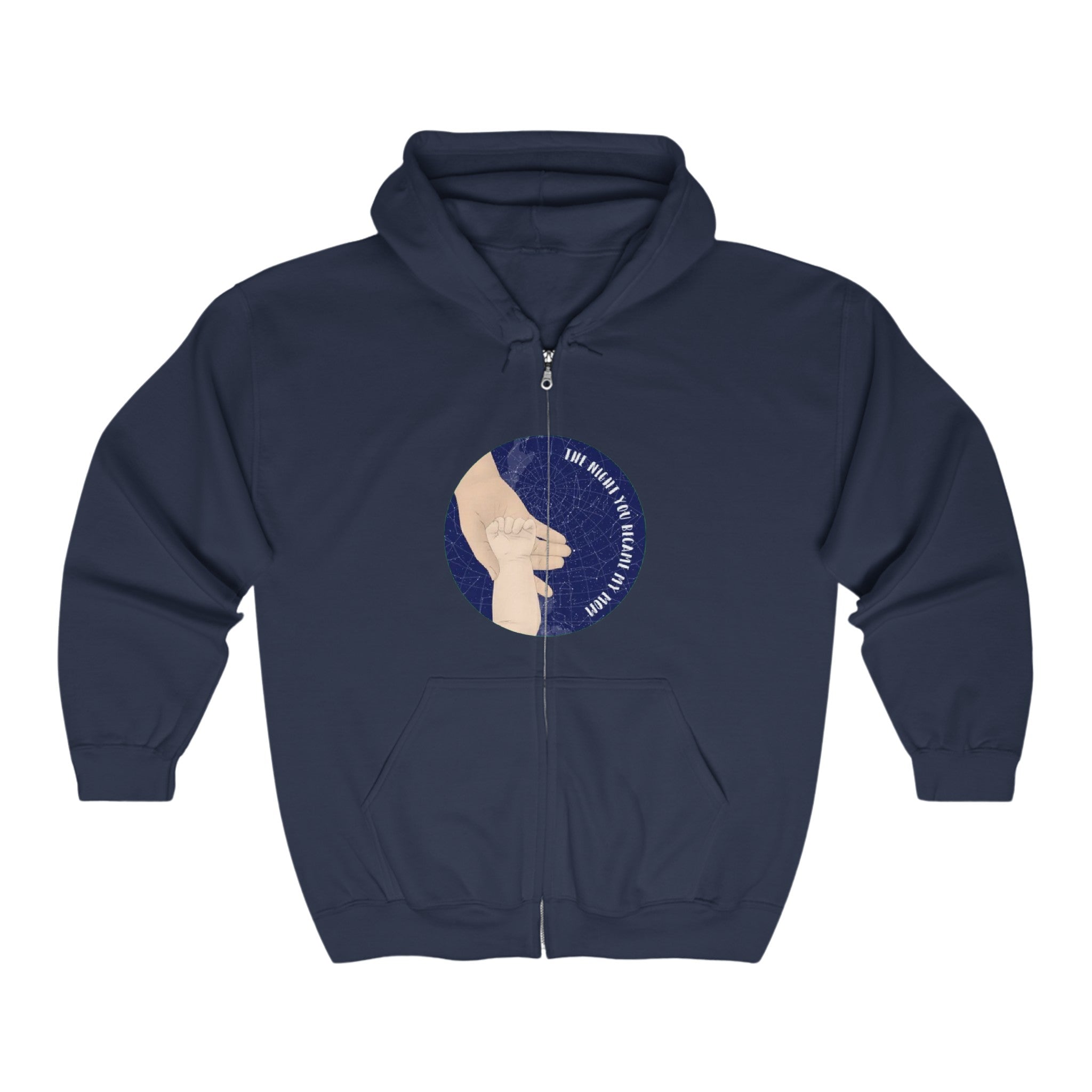 The night you became my MOM | Unisex Heavy Blend Full Zip Hooded Sweatshirt