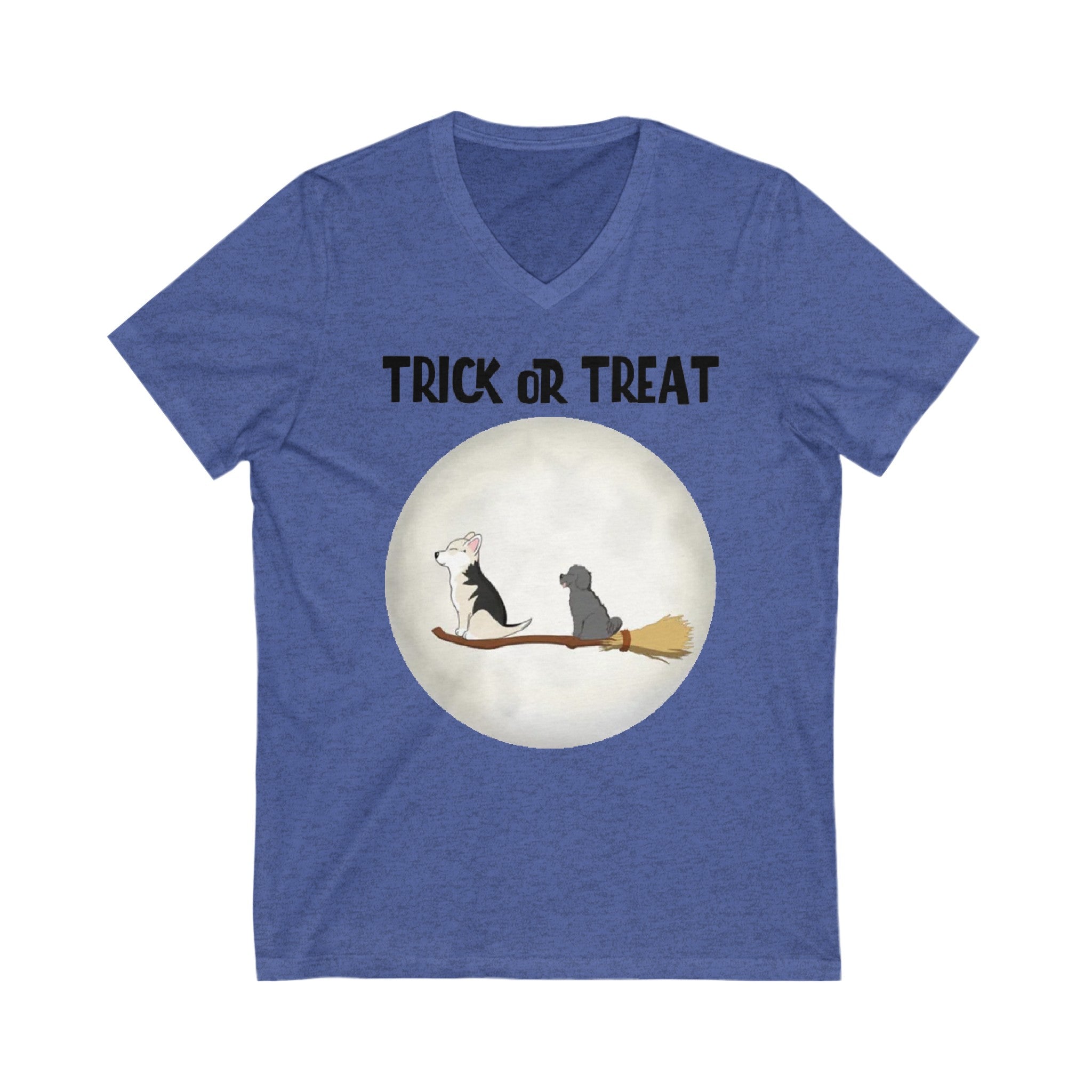 Trick or Treat | Unisex Jersey Short Sleeve V-Neck Tee