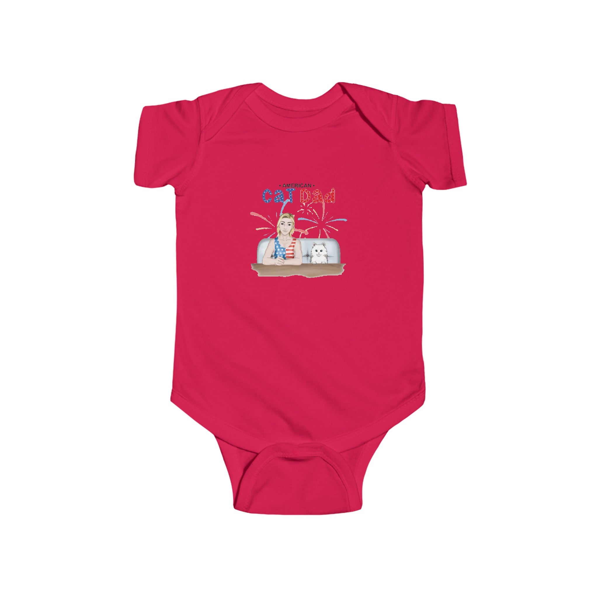 American Cat Dad | Infant Fine Jersey Bodysuit