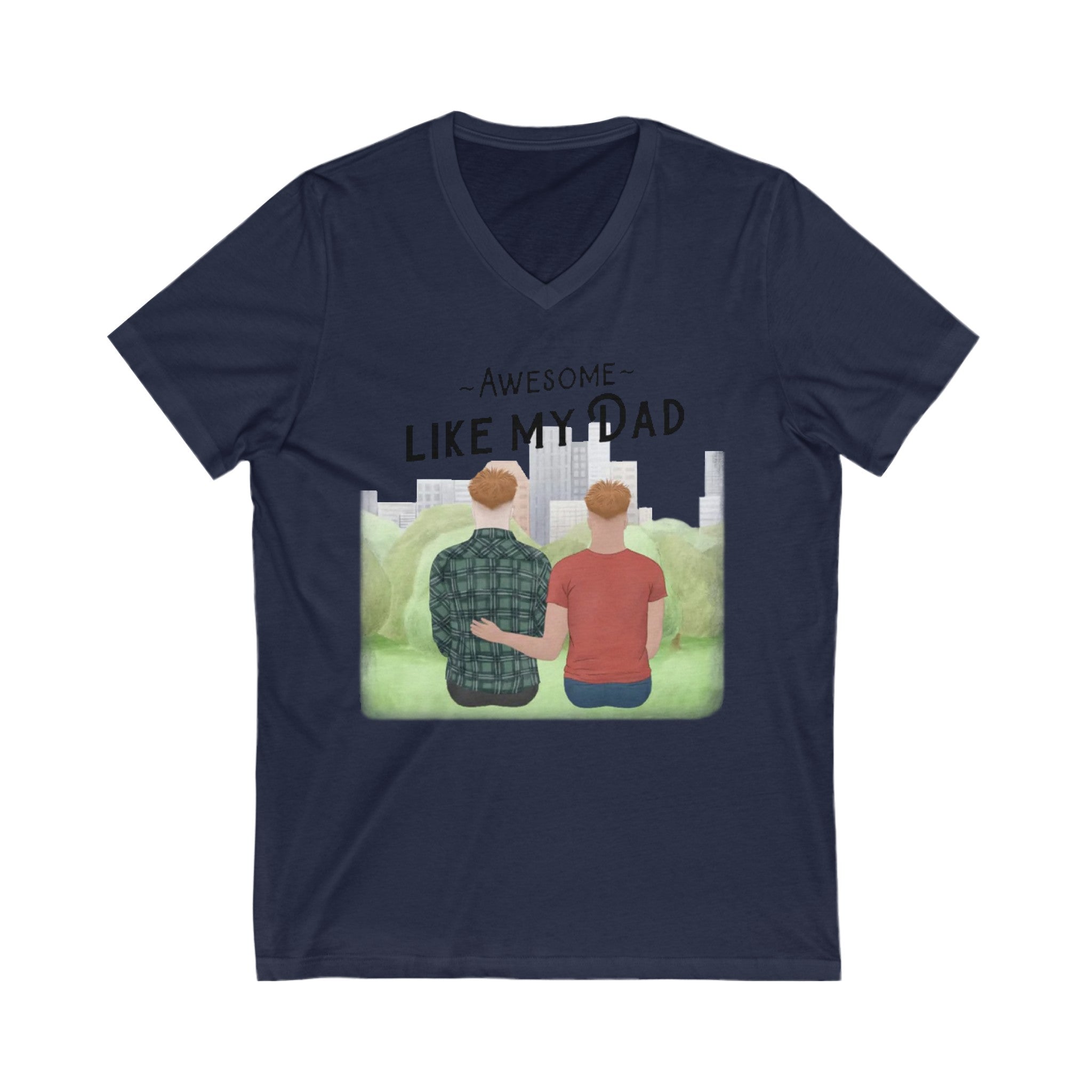 Awesome like my DAD | Unisex Jersey Short Sleeve V-Neck Tee