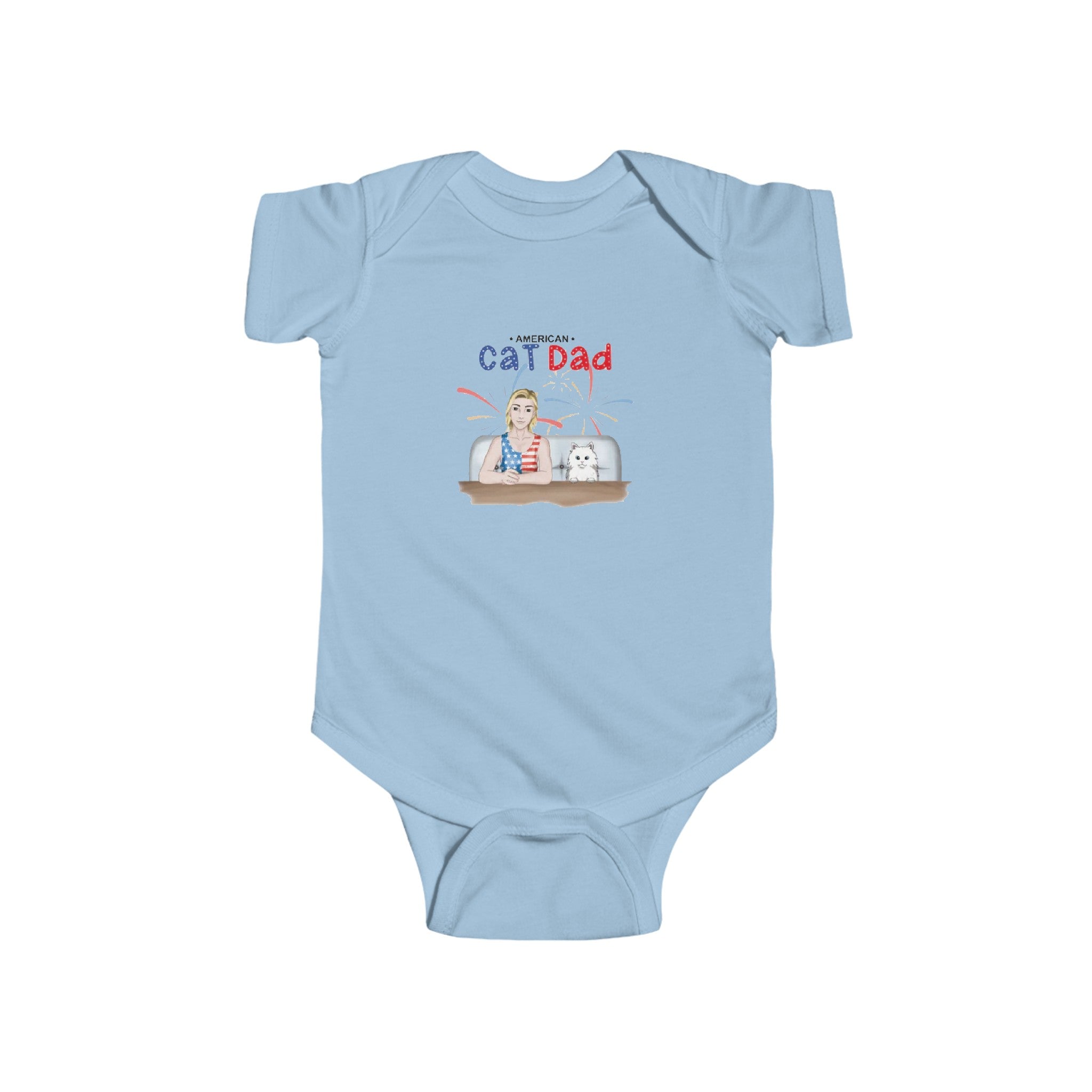 American Cat Dad | Infant Fine Jersey Bodysuit