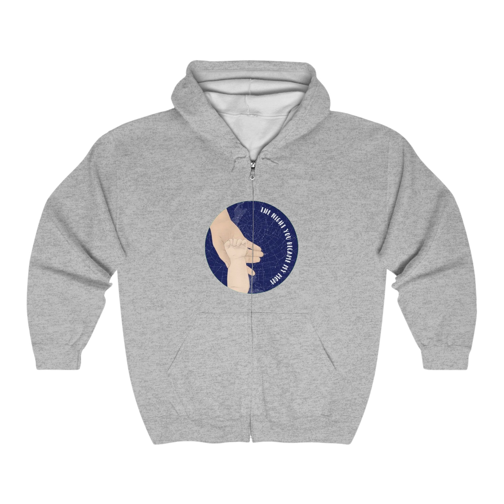 The night you became my MOM | Unisex Heavy Blend Full Zip Hooded Sweatshirt
