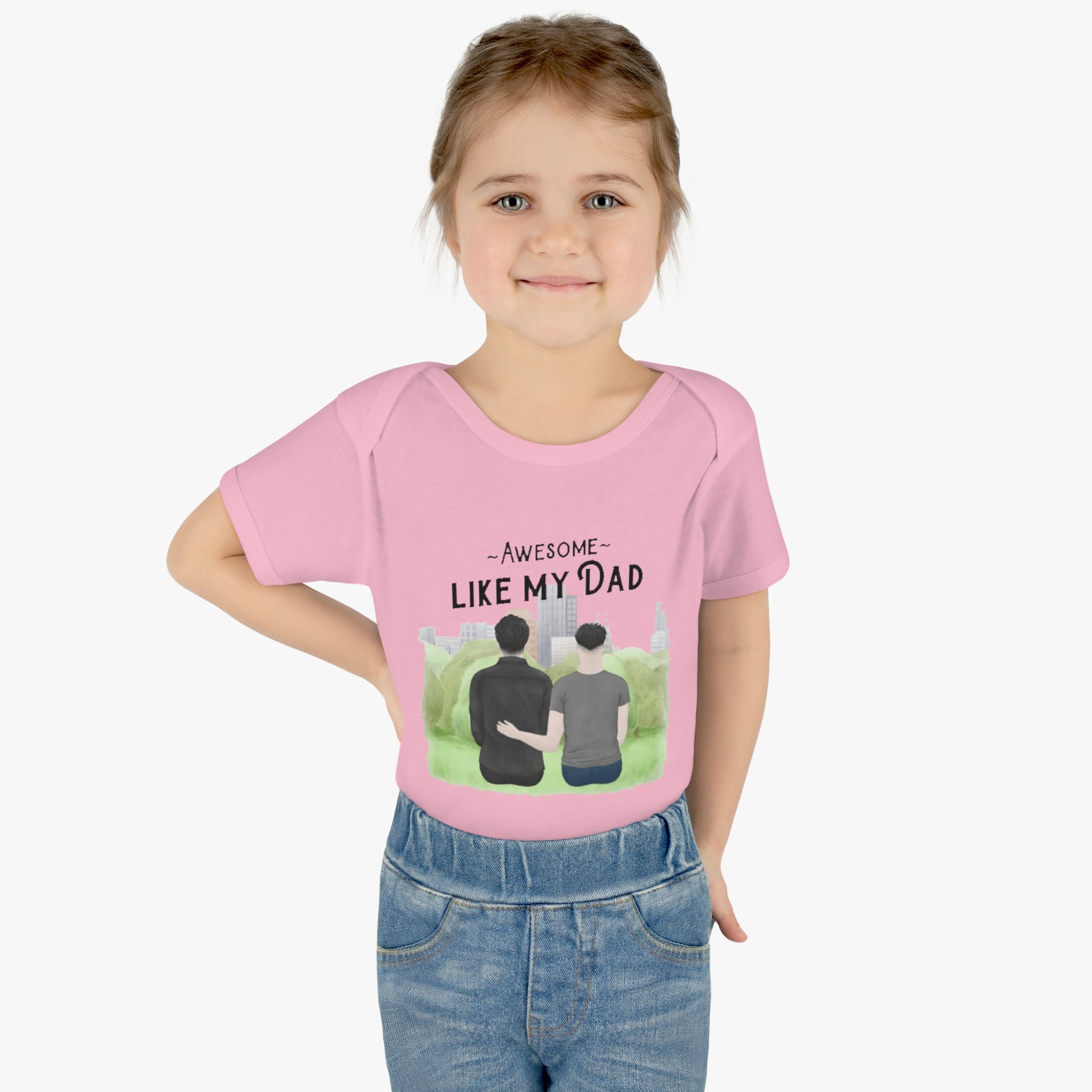 Awesome like my DAD | Infant Baby Rib Bodysuit