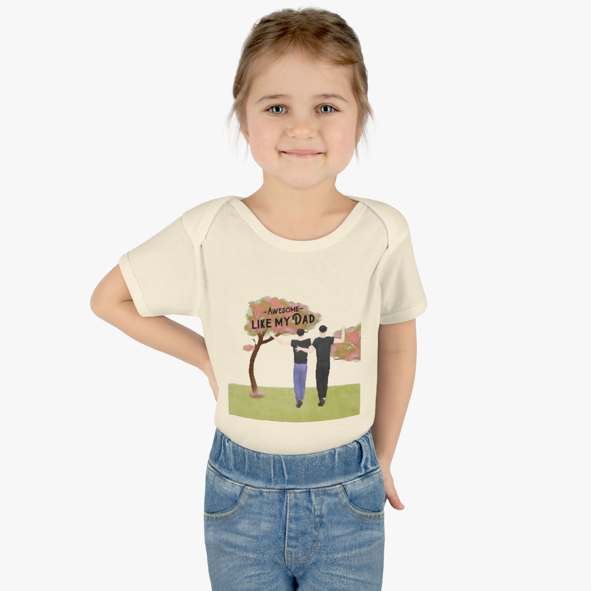 Awesome like my DAD | Infant Baby Rib Bodysuit