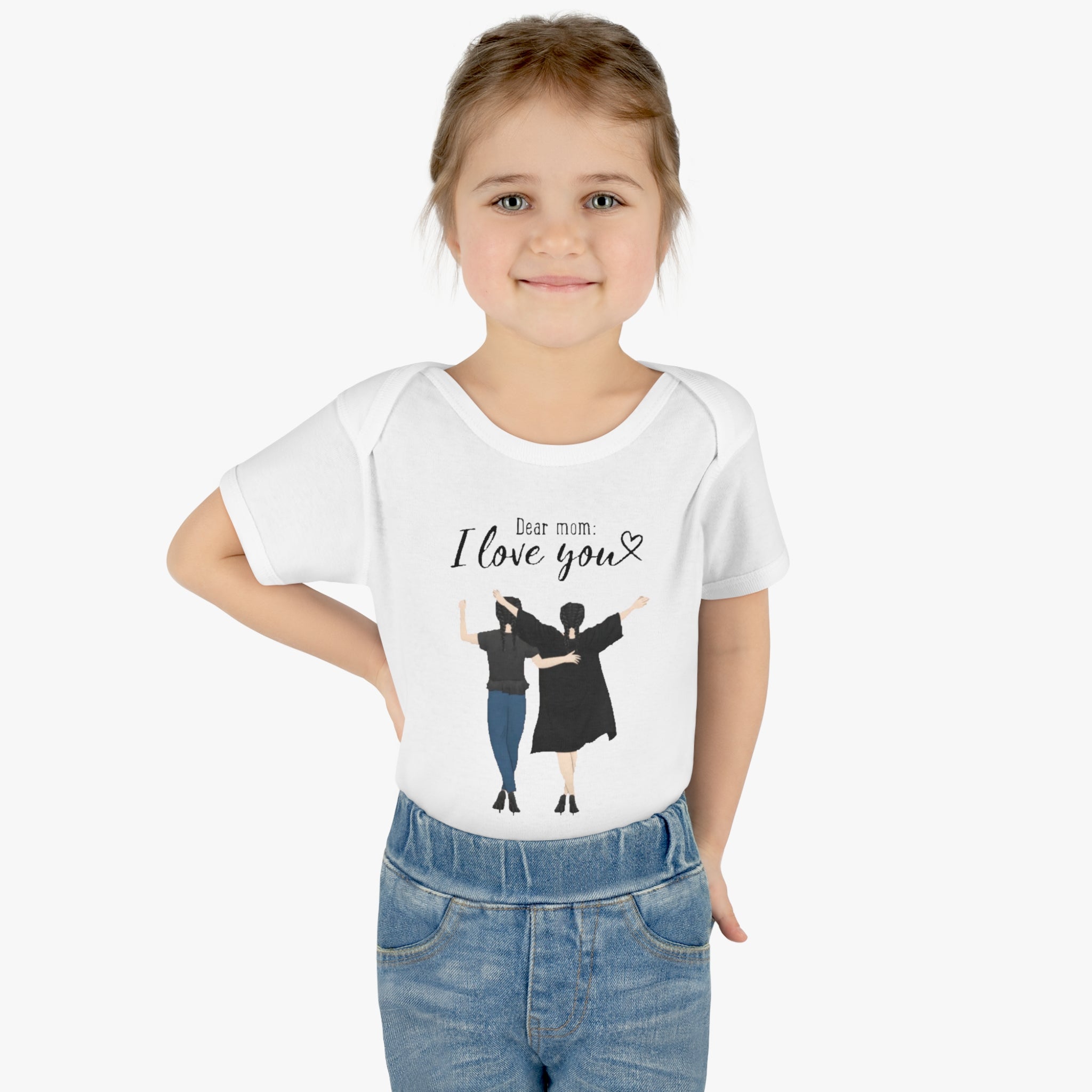 Dear mom i love you | Infant Baby Rib Bodysuit