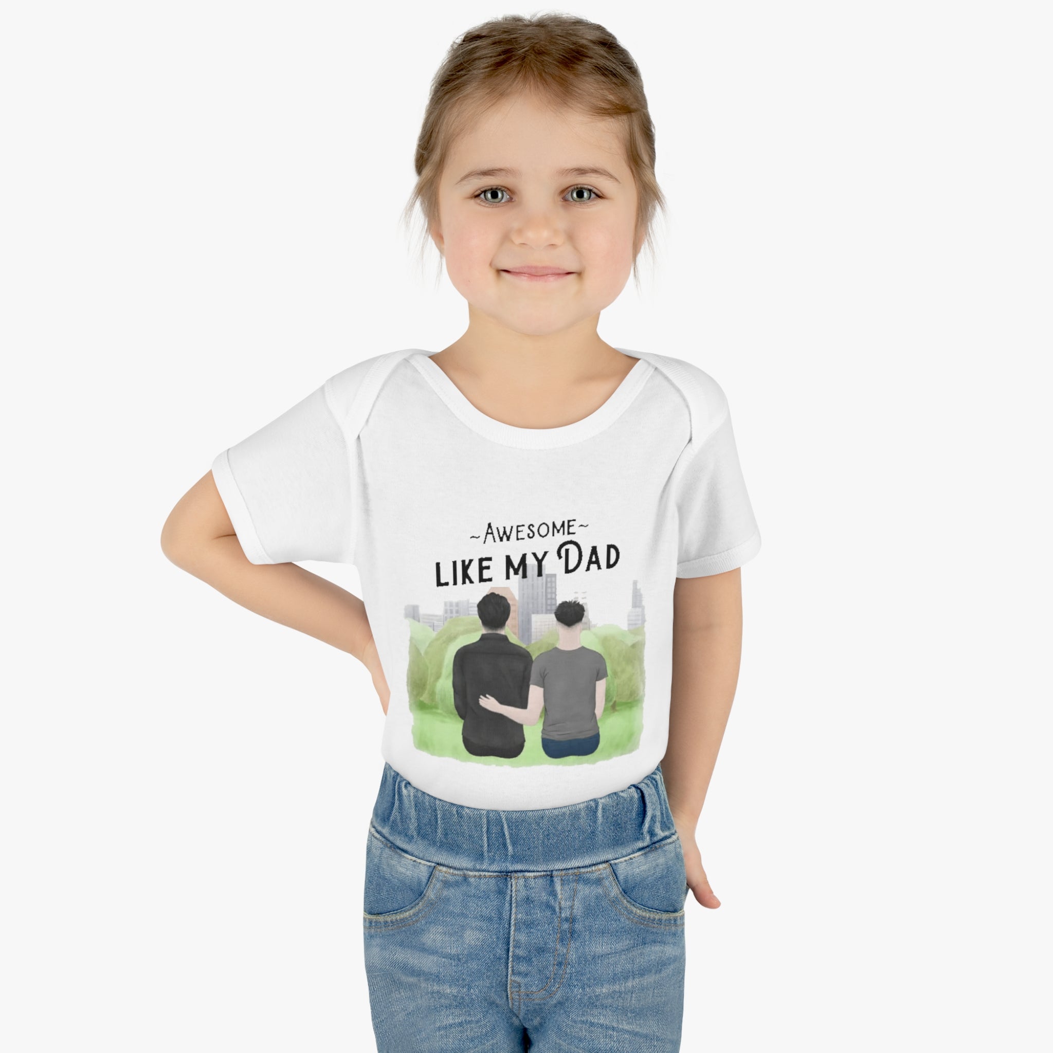 Awesome like my DAD | Infant Baby Rib Bodysuit