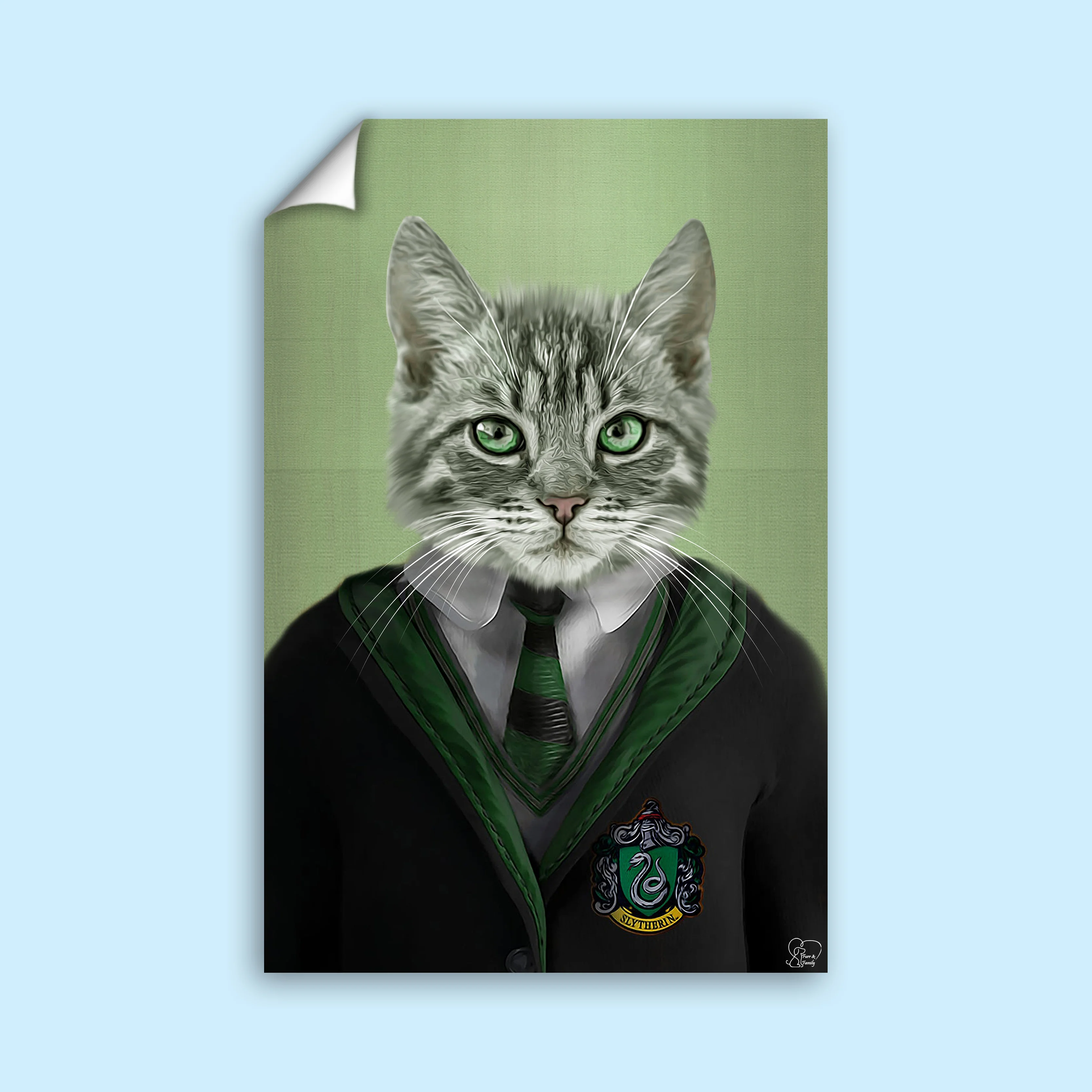 Harry Potter SLYTHERIN - Custom Pet Portrait