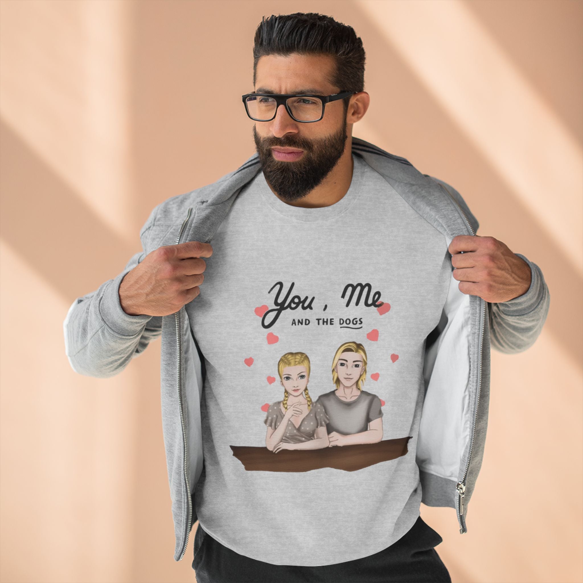 You Me and the Dogs  | Unisex Heavy Blend Crewneck Sweatshirt