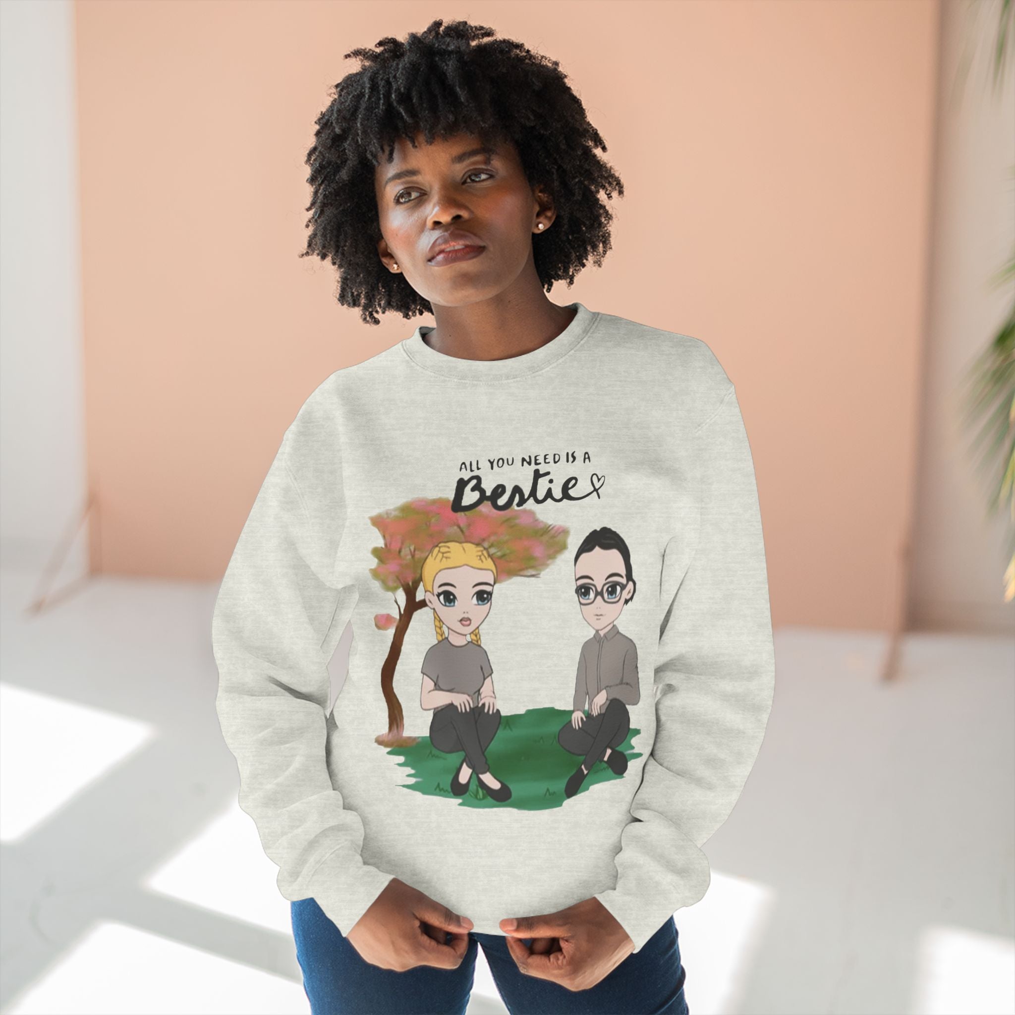 All You Need is a Bestie | Unisex Heavy Blend Crewneck Sweatshirt