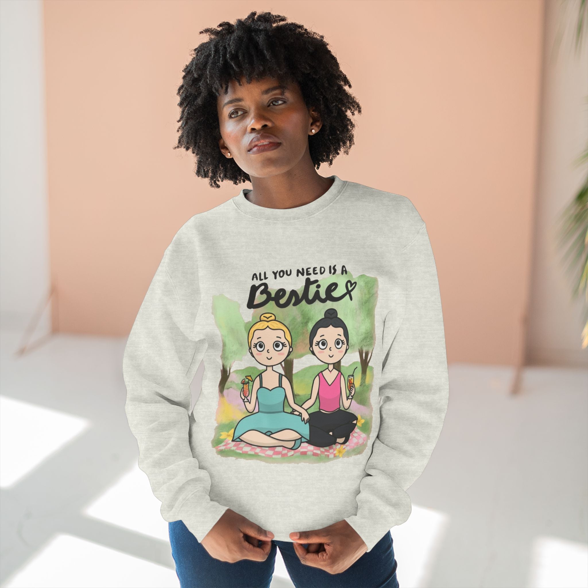 All you need is a Bestie | Women's Midweight Cotton Tee