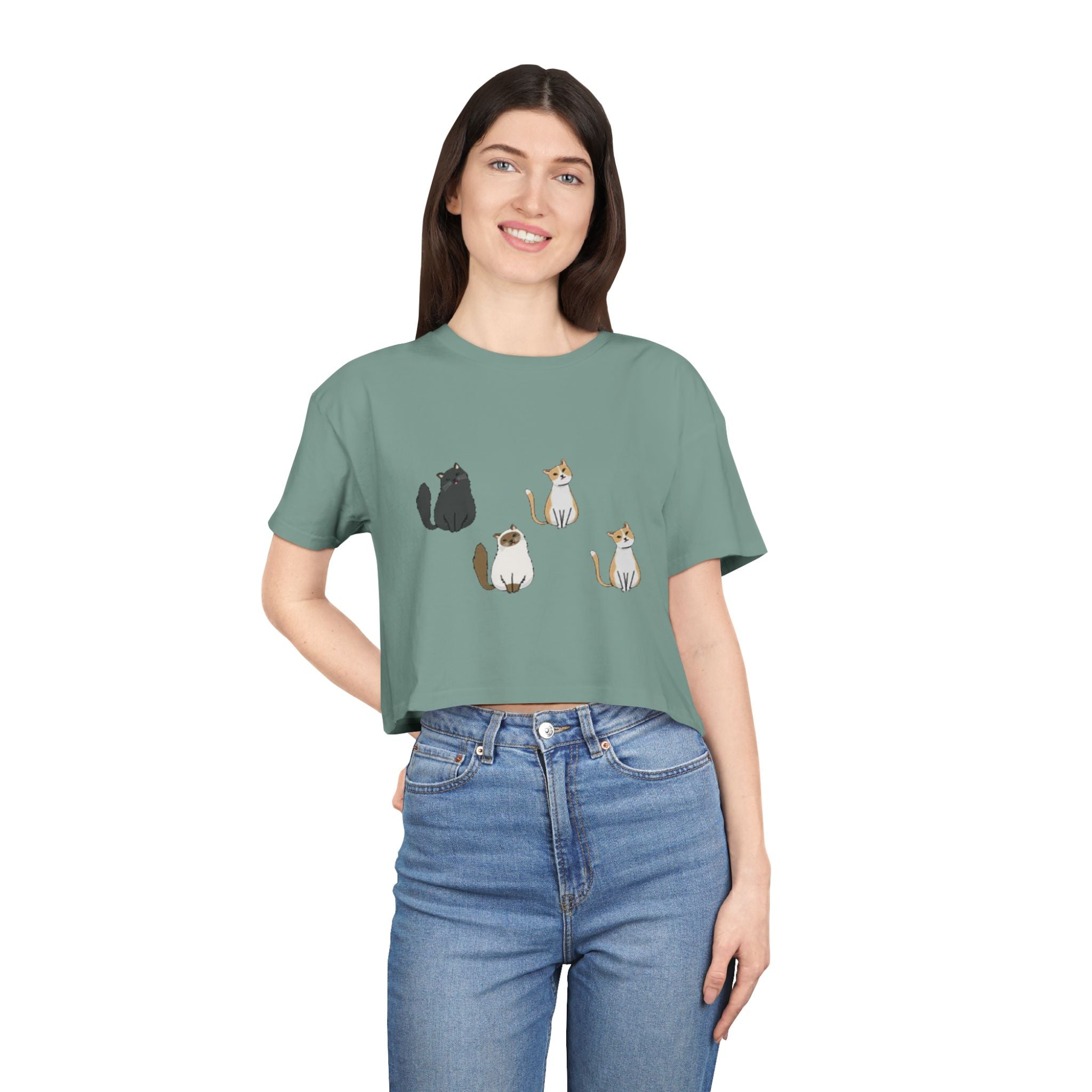 Cats Love | Women's Crop Tee
