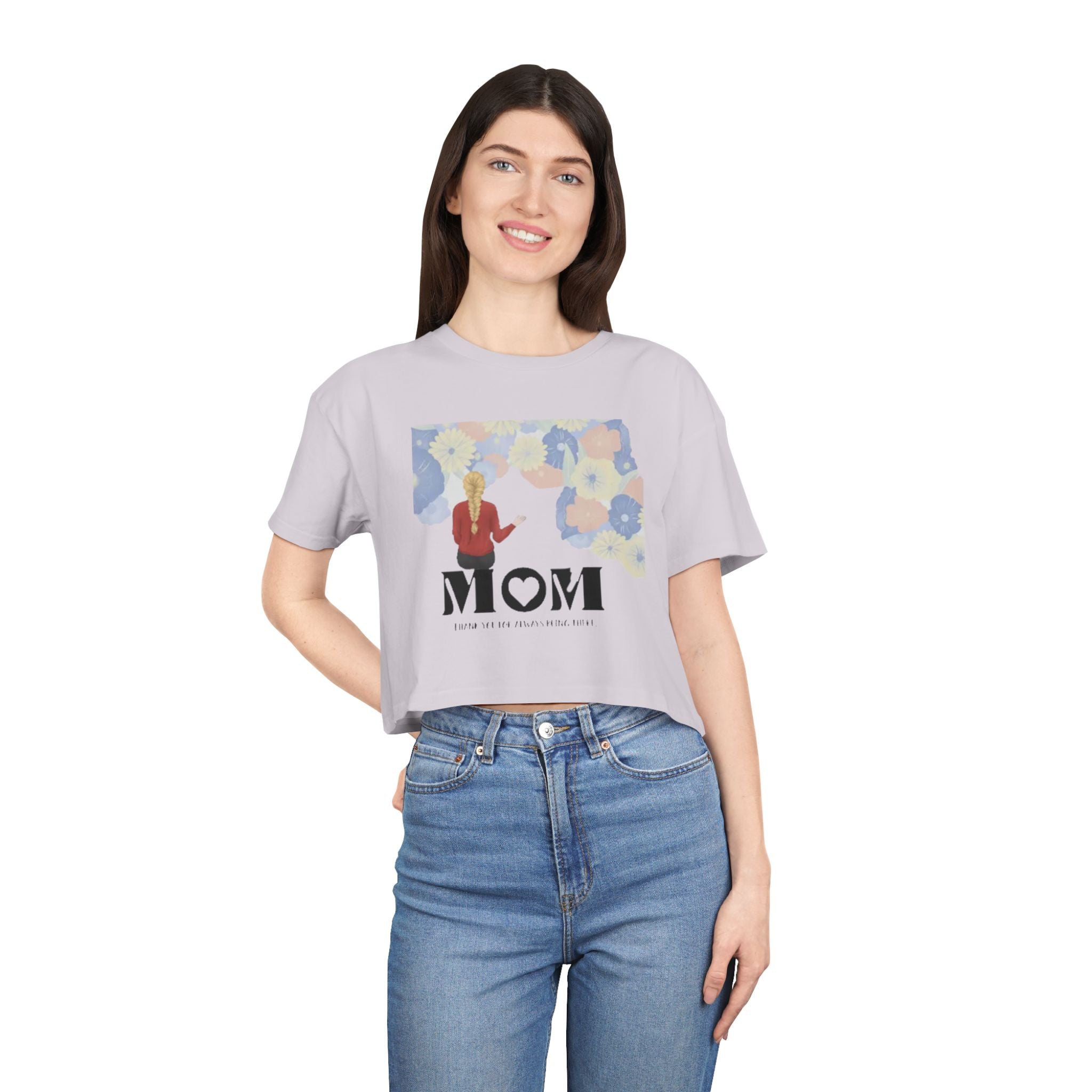 MOM Thank you for always being there | Women's Crop Tee