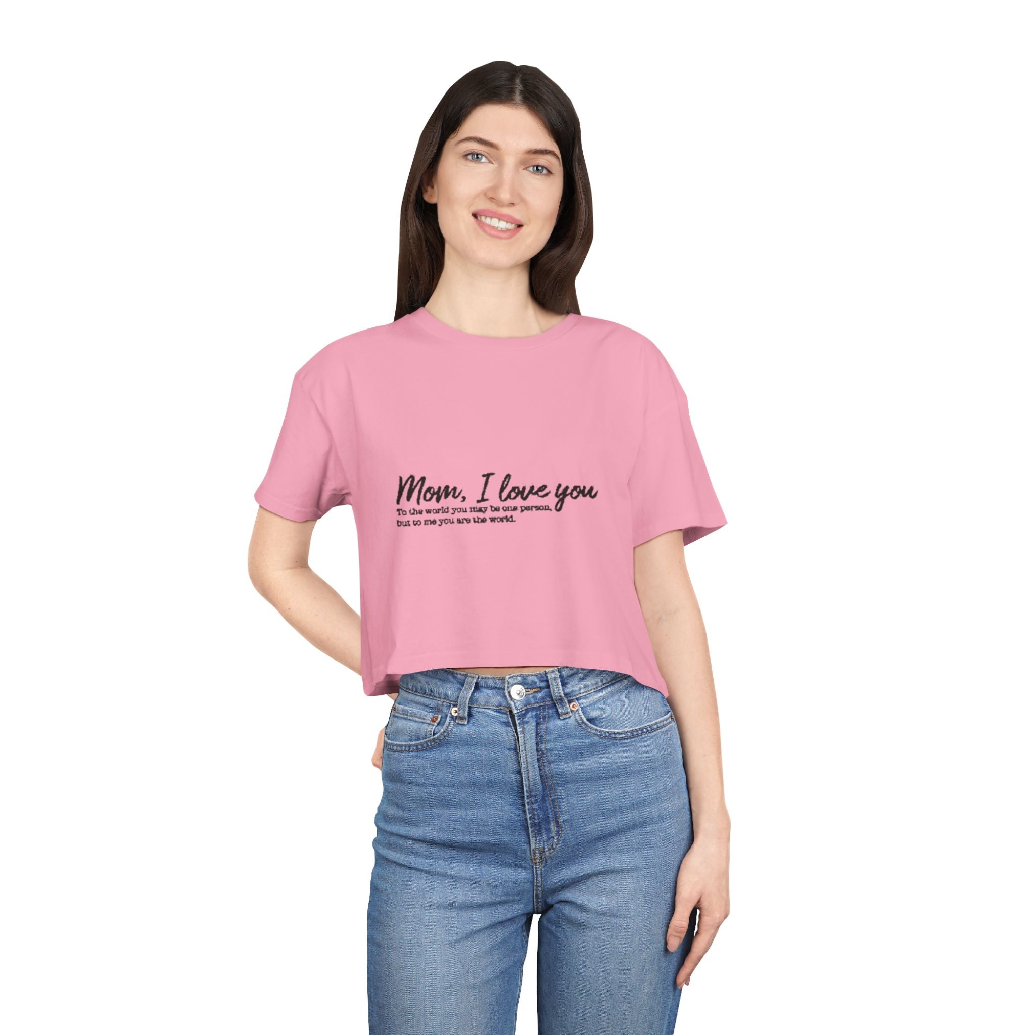 MOM, i love you | Women's Crop Tee