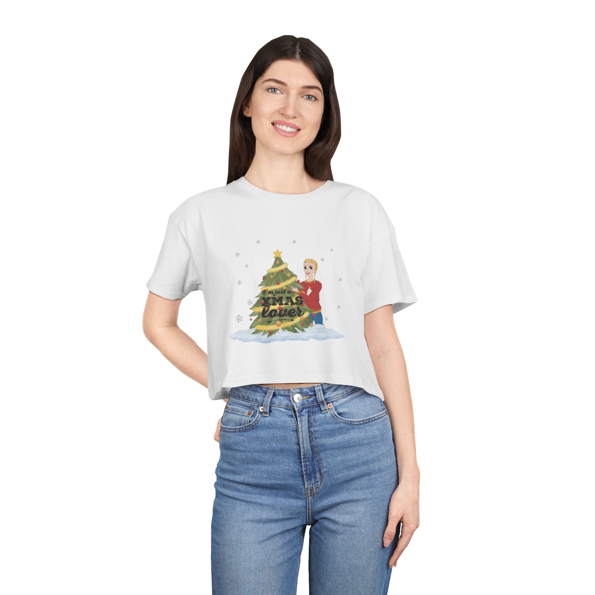 I'm just a XMAS lover | Women's Crop Tee