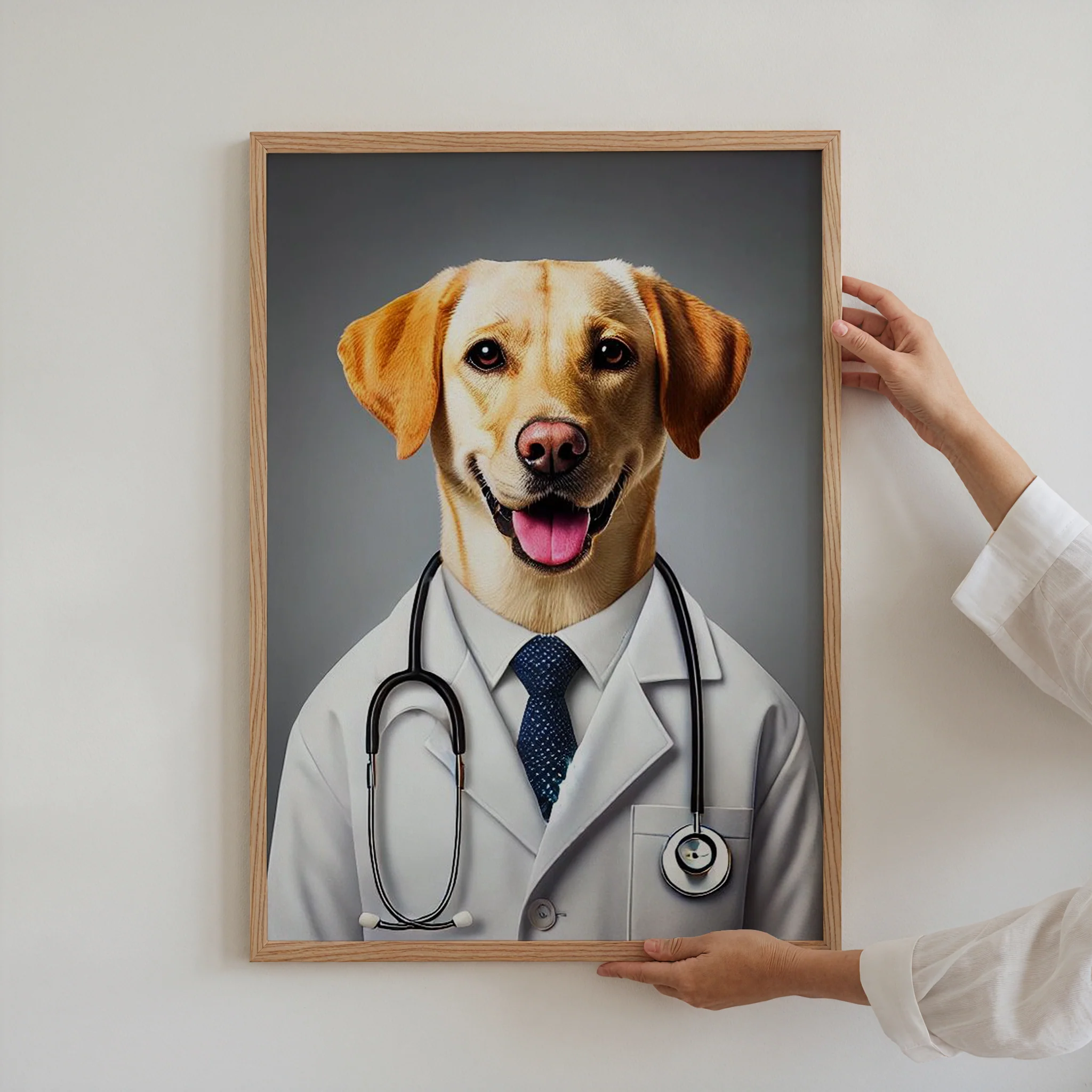 Custom Medical Doctor Pet Portrait – Custom Pet Job Portrait