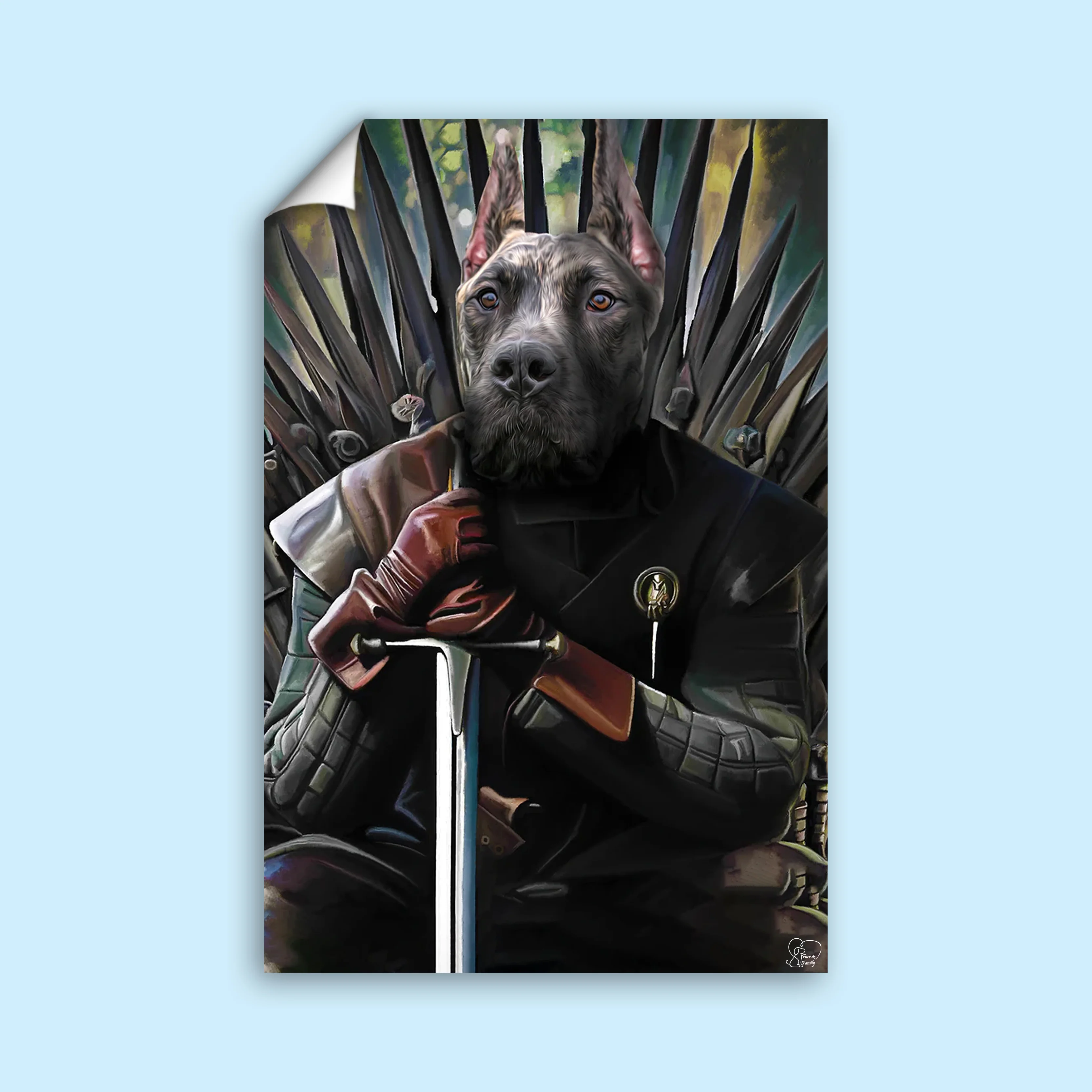 Pet of the King GOT Portrait - Custom Pet Portrait