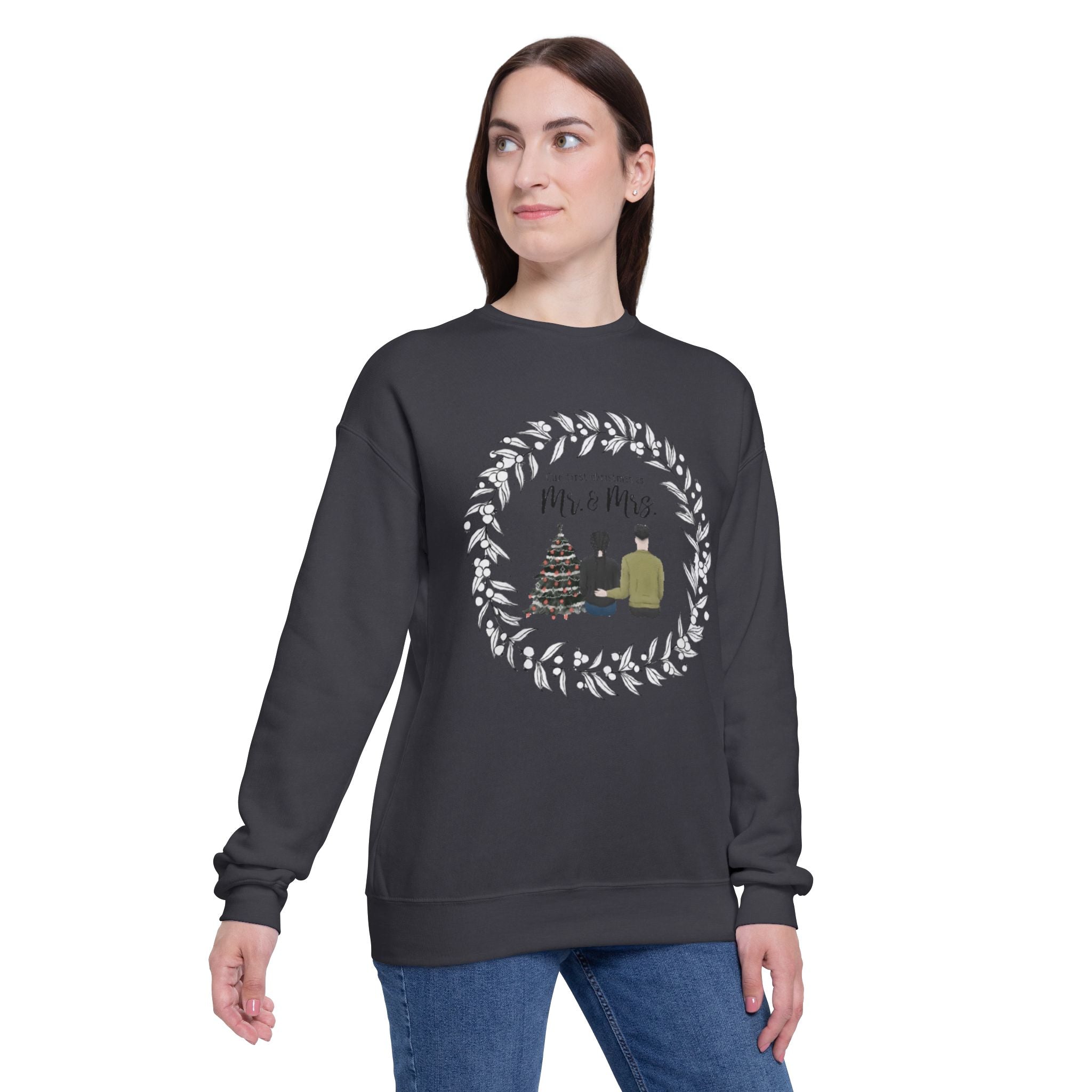 Merry Christmas from Mr. and Mrs. | Unisex Drop Shoulder Sweatshirt