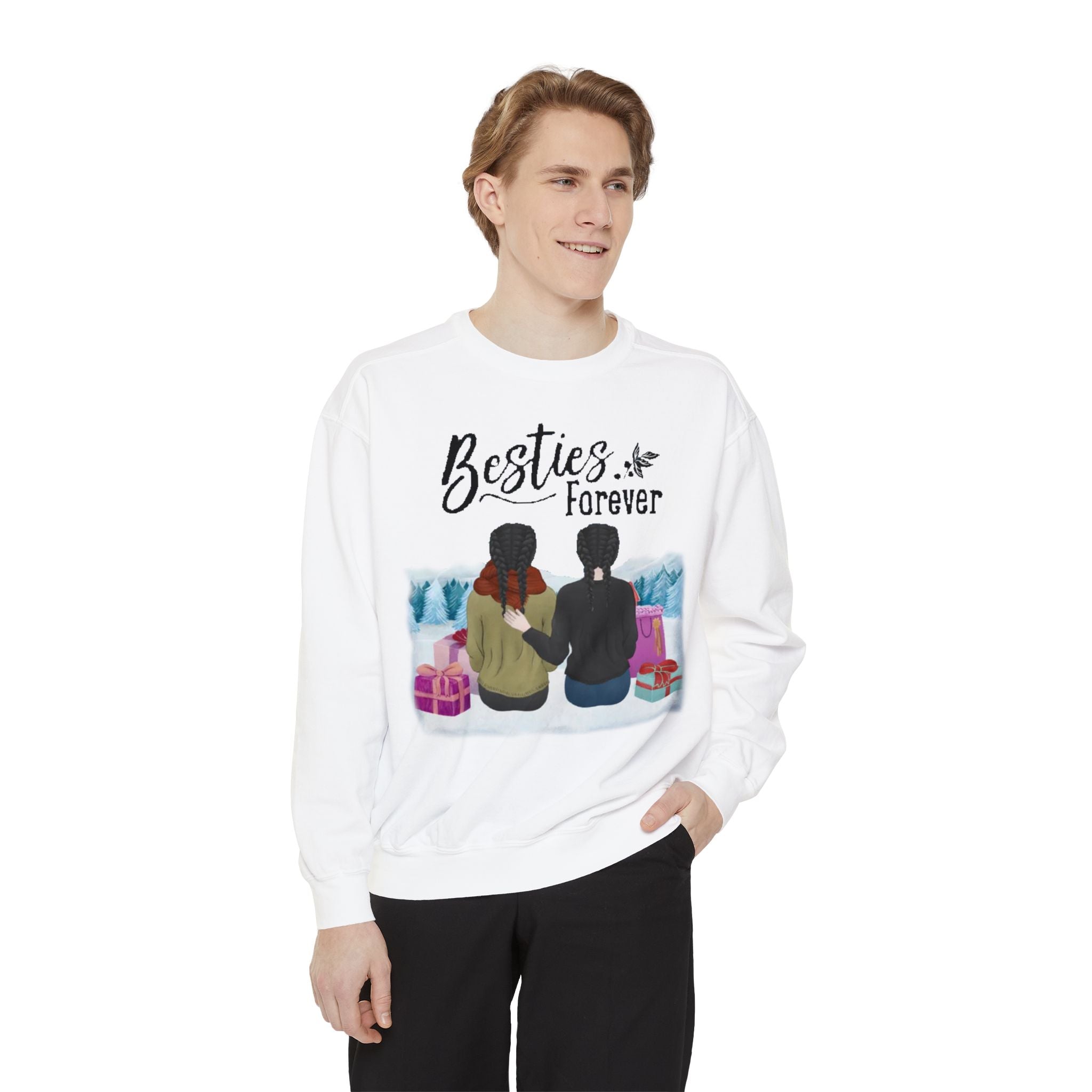 Besties Forever | Unisex Garment-Dyed Sweatshirt