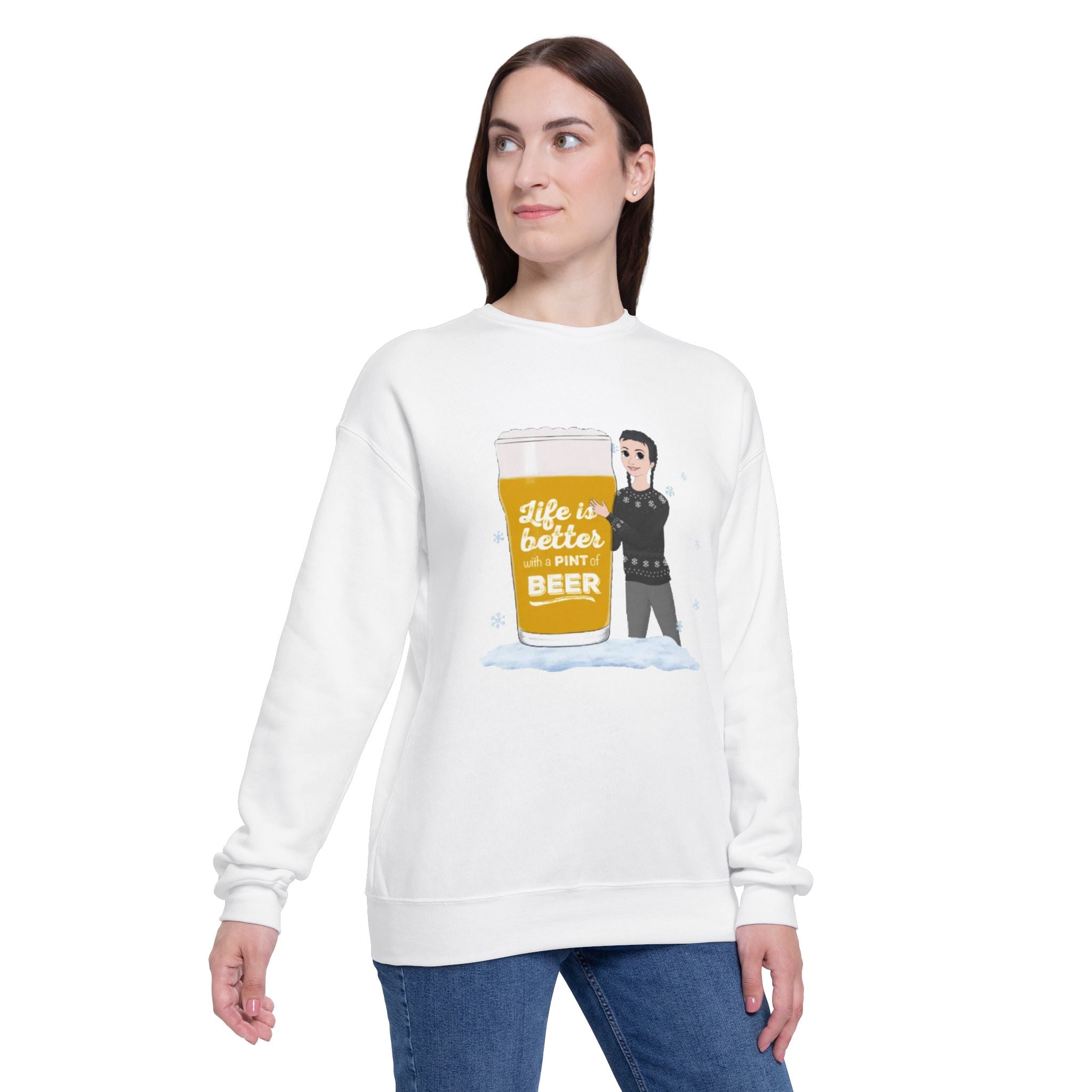 Life is Better with Beer | Unisex Drop Shoulder Sweatshirt