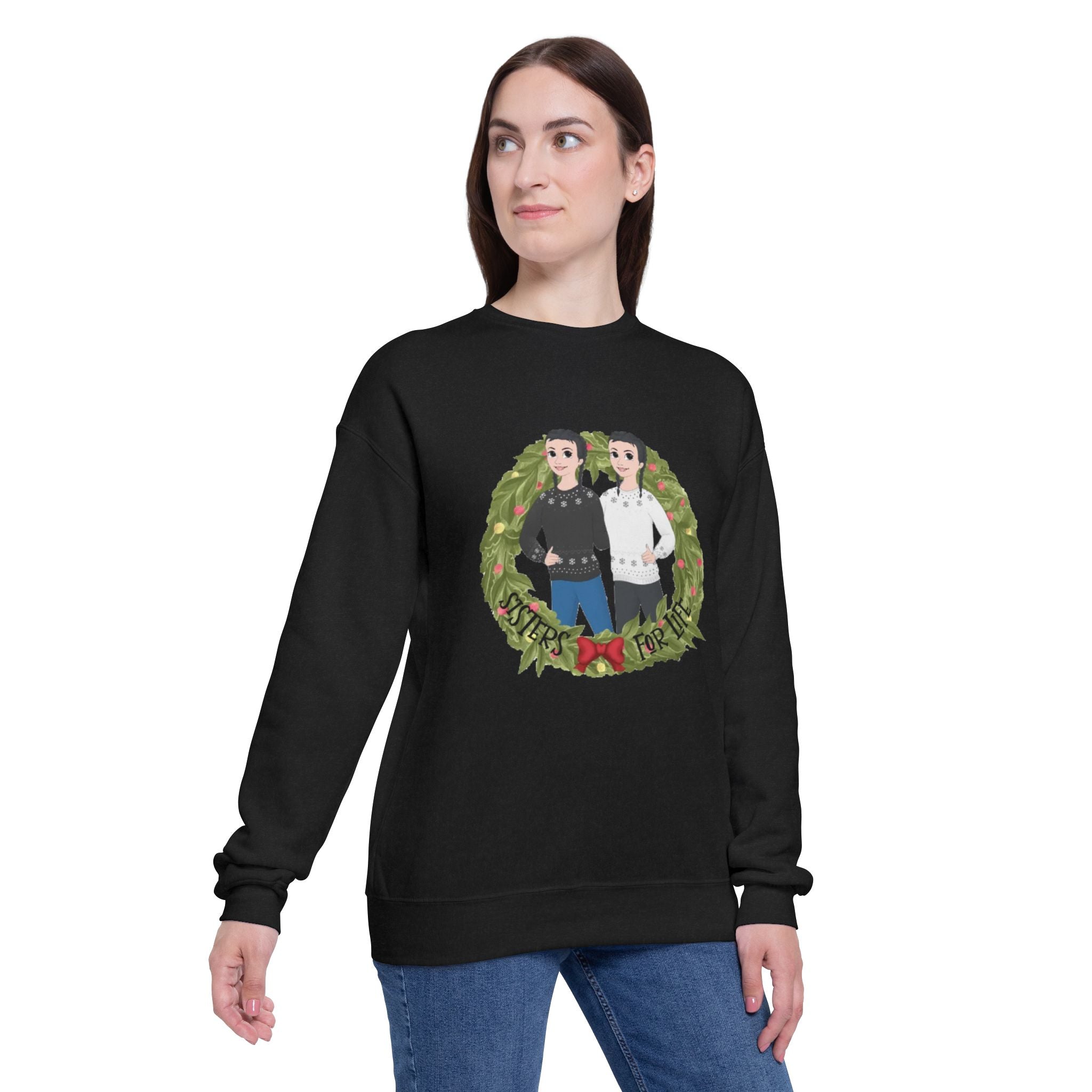 Besties Christmas Forever | Unisex Drop Shoulder Sweatshirt