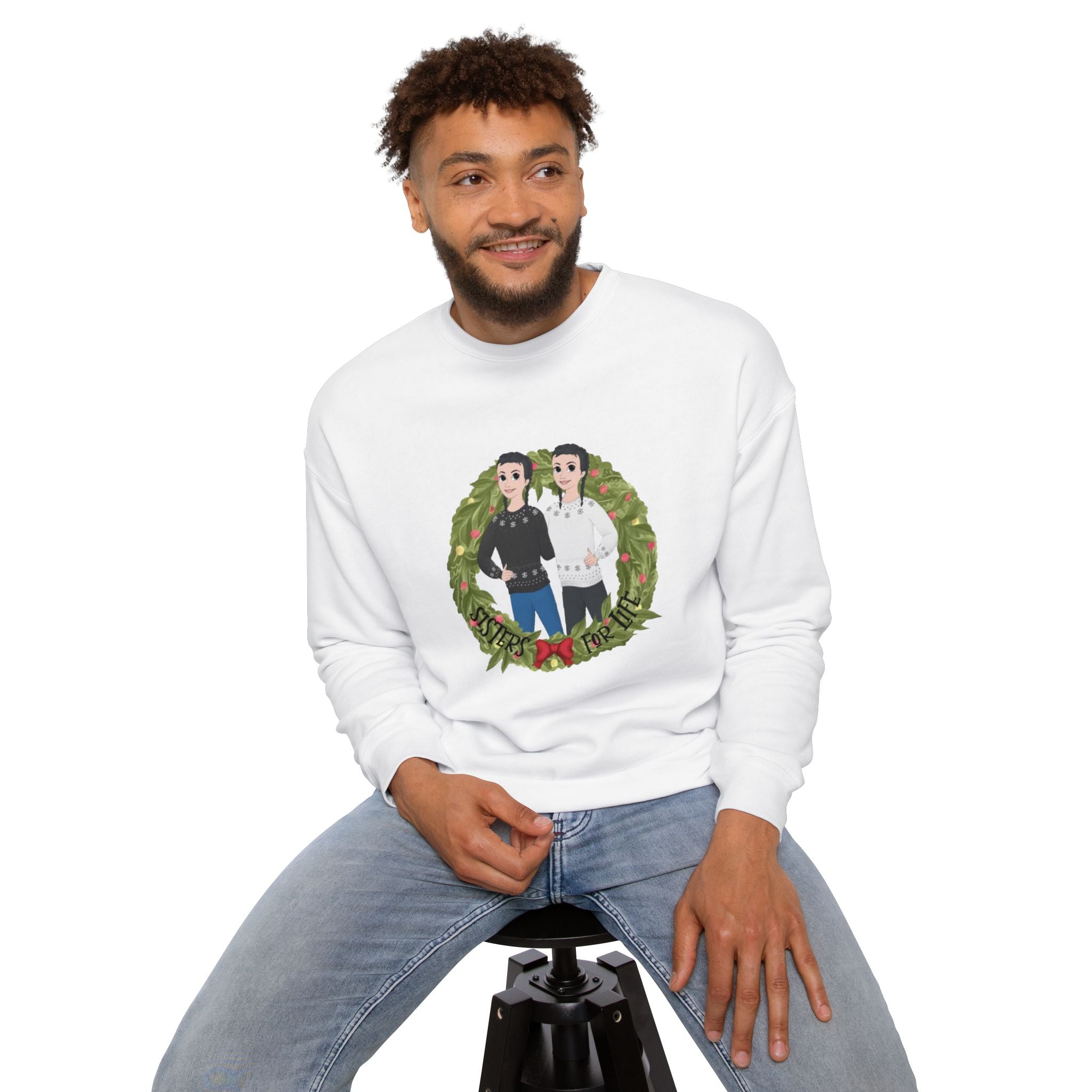 Besties Christmas Forever | Unisex Drop Shoulder Sweatshirt