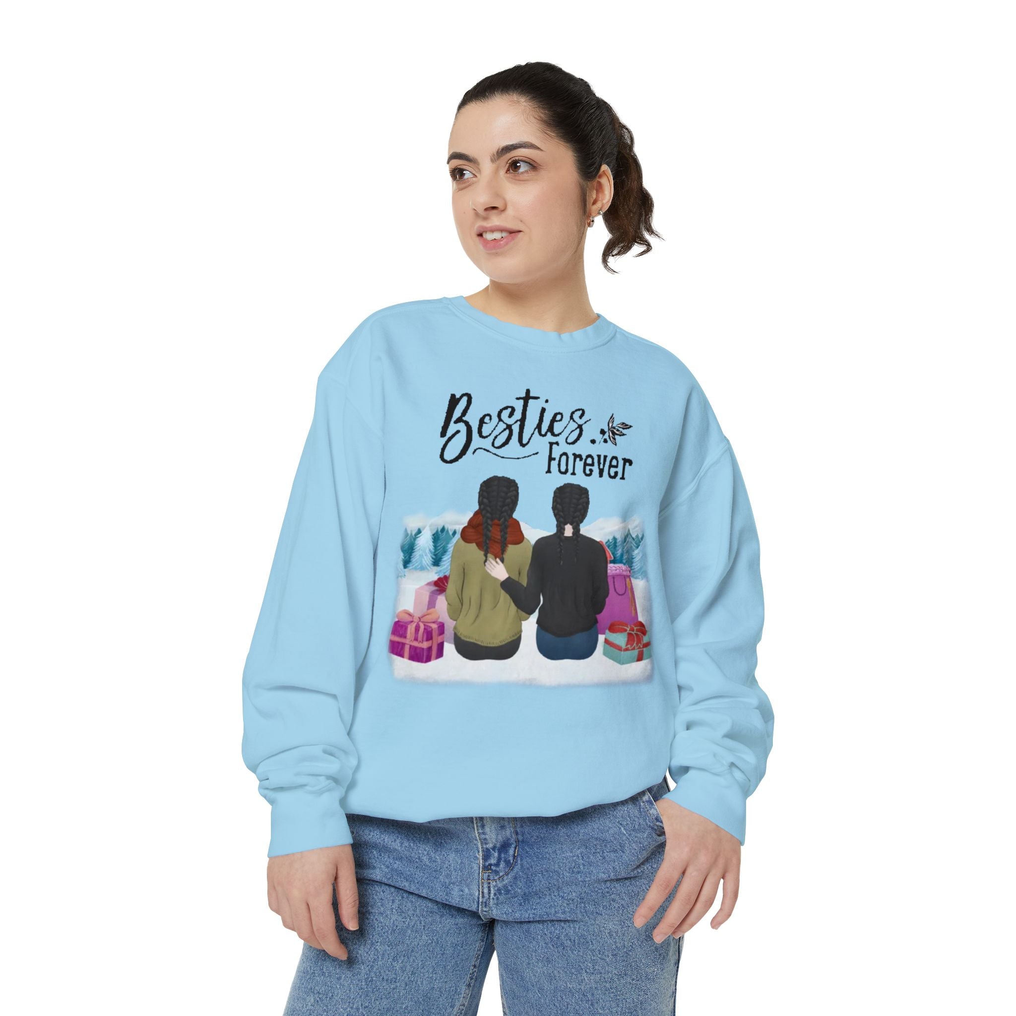 Besties Forever | Unisex Garment-Dyed Sweatshirt
