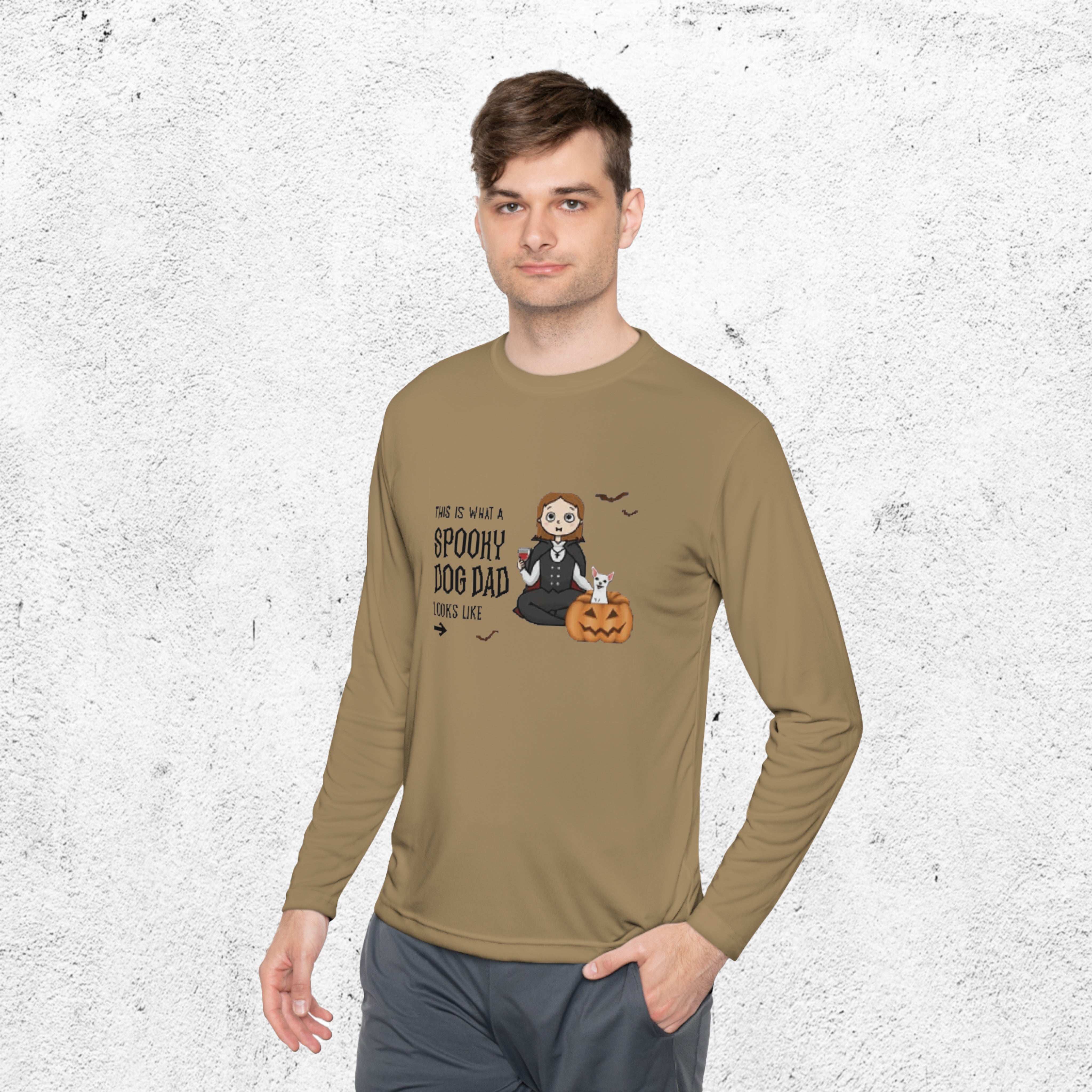 Spooky Dog Dad looks like | Unisex Lightweight Long Sleeve Tee
