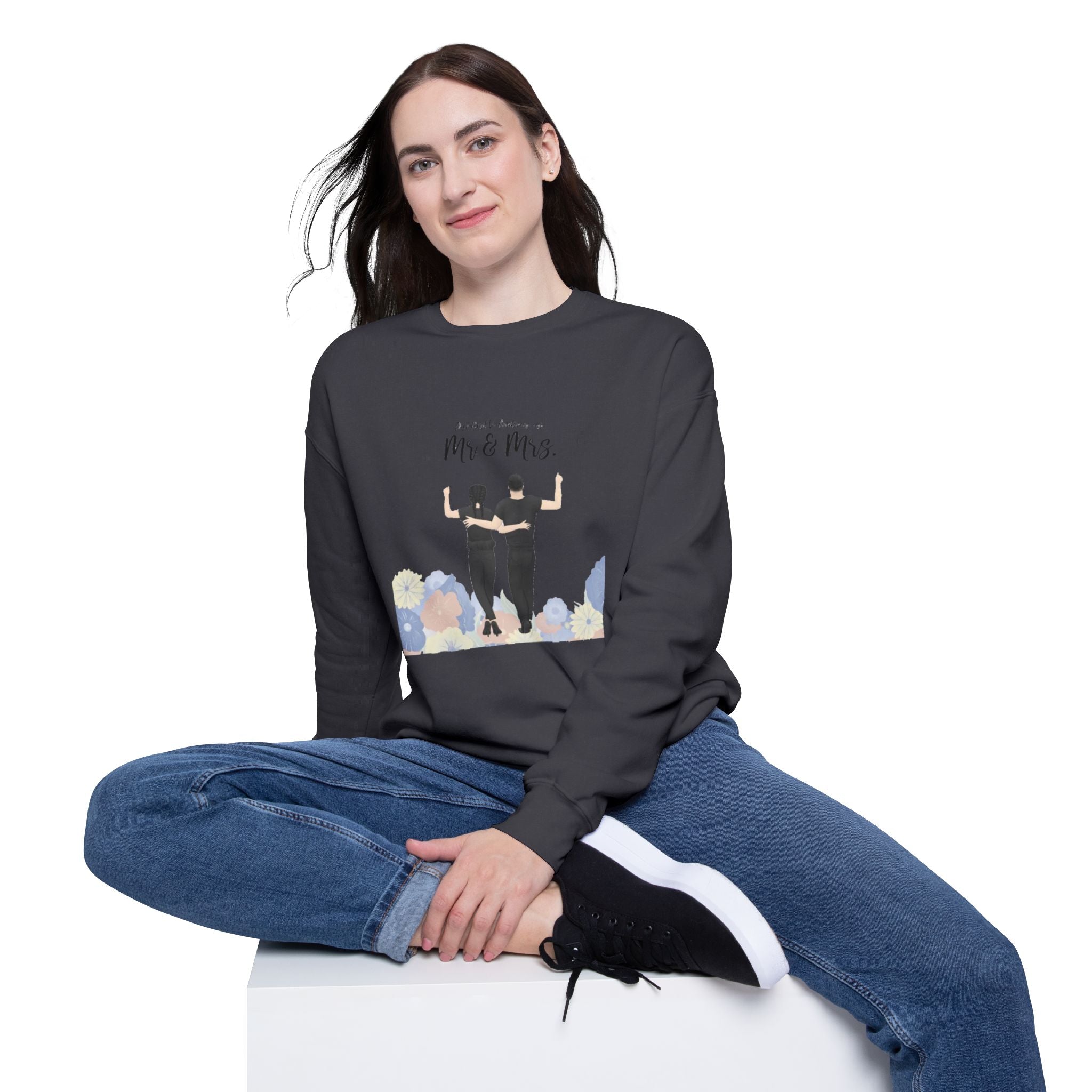 Our first Valentine as Mr. & Mrs. | Unisex Drop Shoulder Sweatshirt