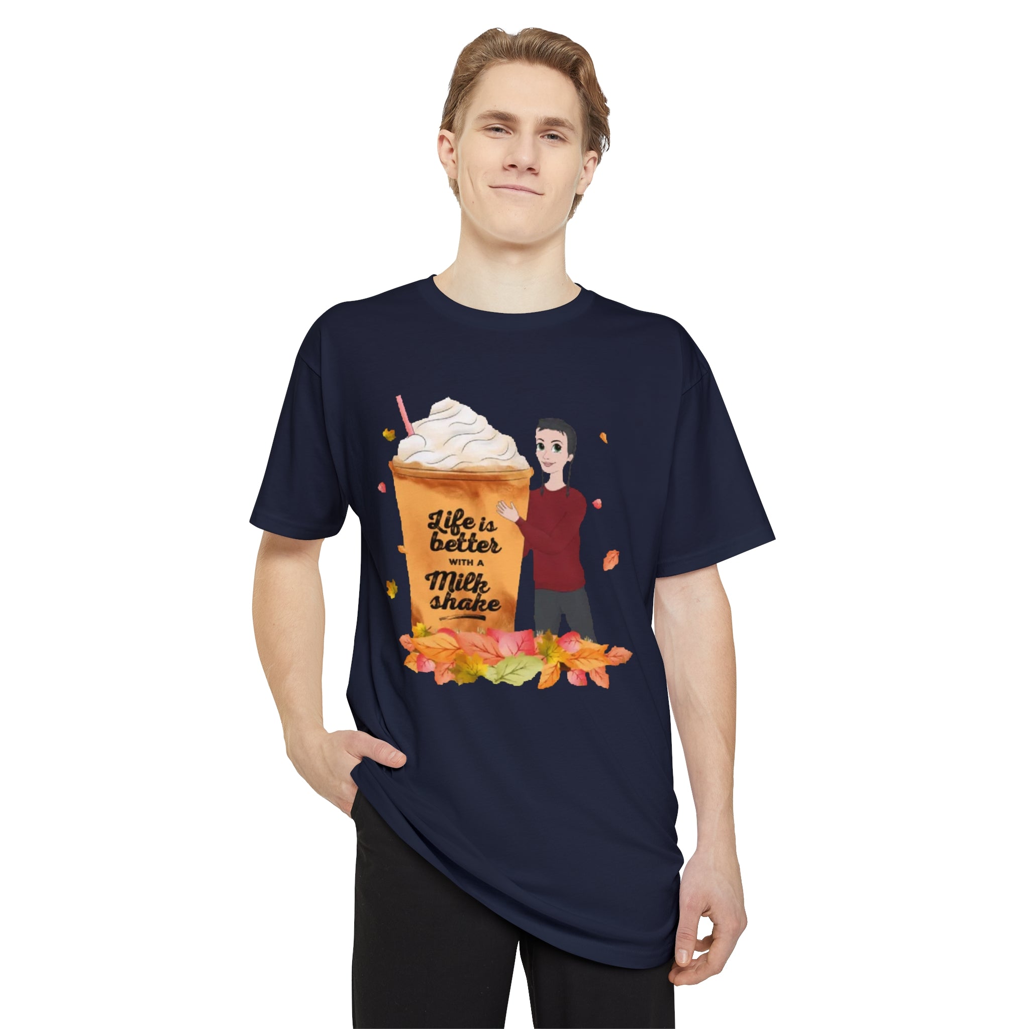 Life is better with a milk shake | Unisex Long Body Urban Tee