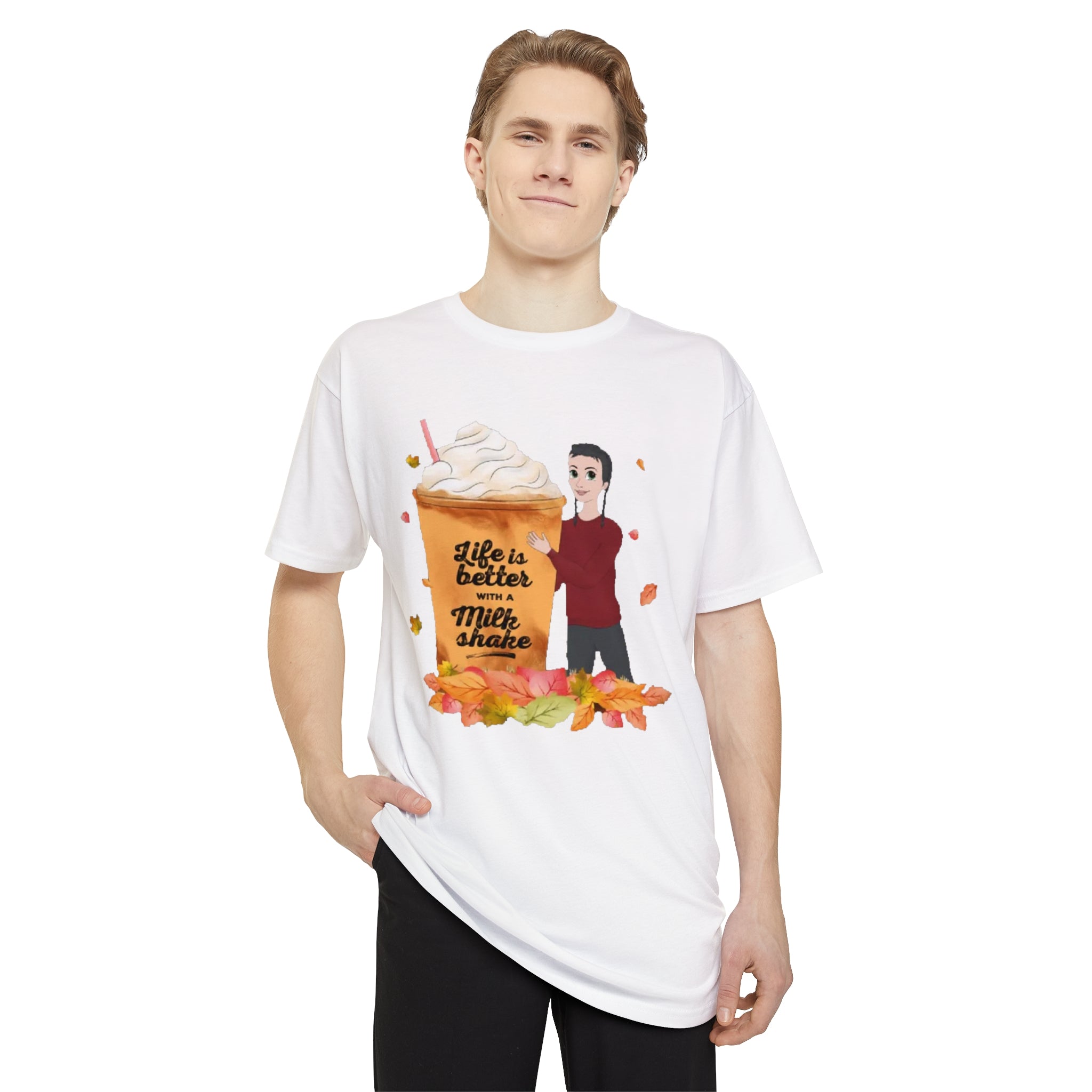 Life is better with a milk shake | Unisex Long Body Urban Tee