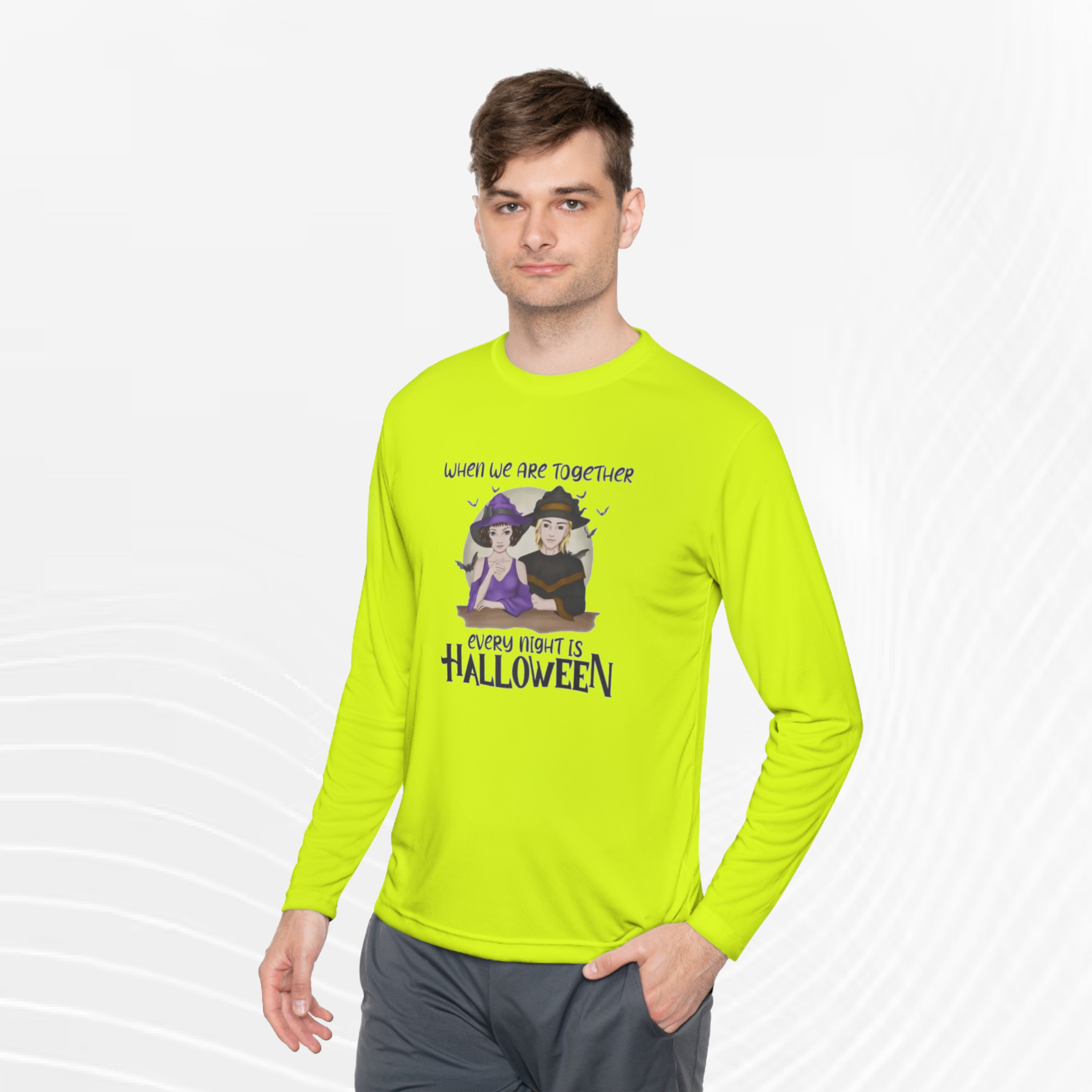 When we are together every night is Halloween | Unisex Lightweight Long Sleeve Tee