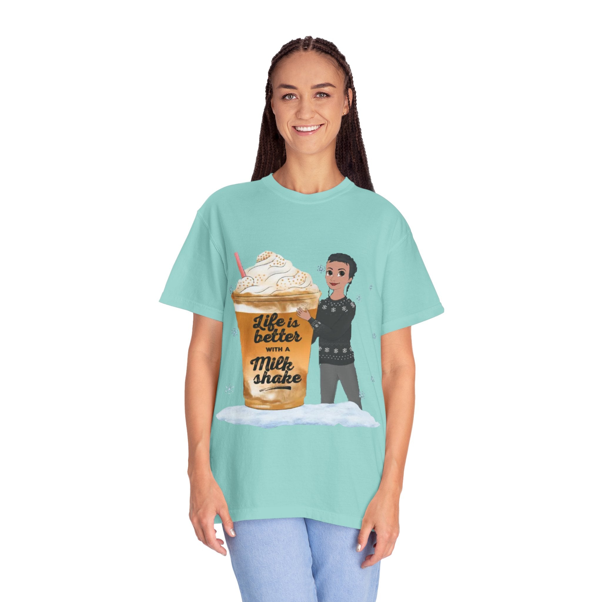 Life is better with a ilkshake | Unisex Garment-Dyed T-shirt