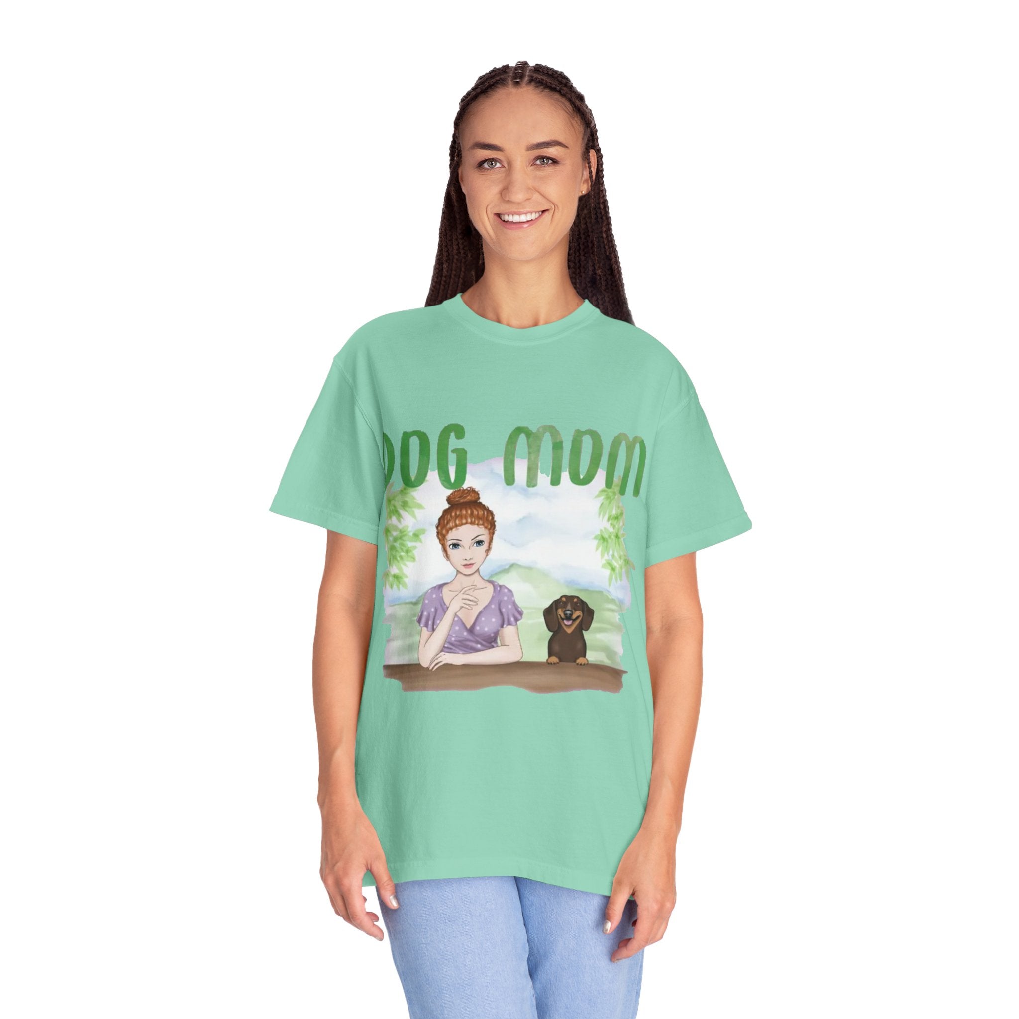 DOG MOM | Unisex Garment-Dyed T-shirt