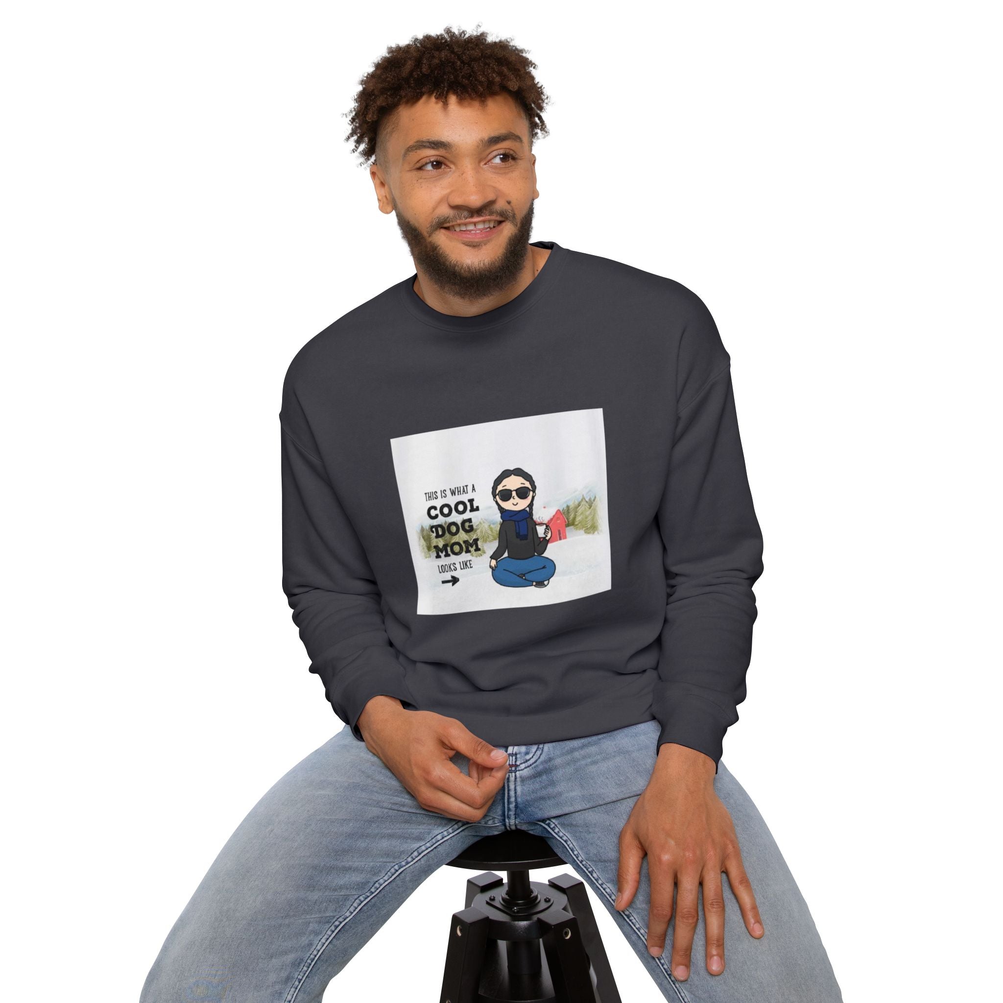 This is what a cool Dog mom looks like | Unisex Drop Shoulder Sweatshirt