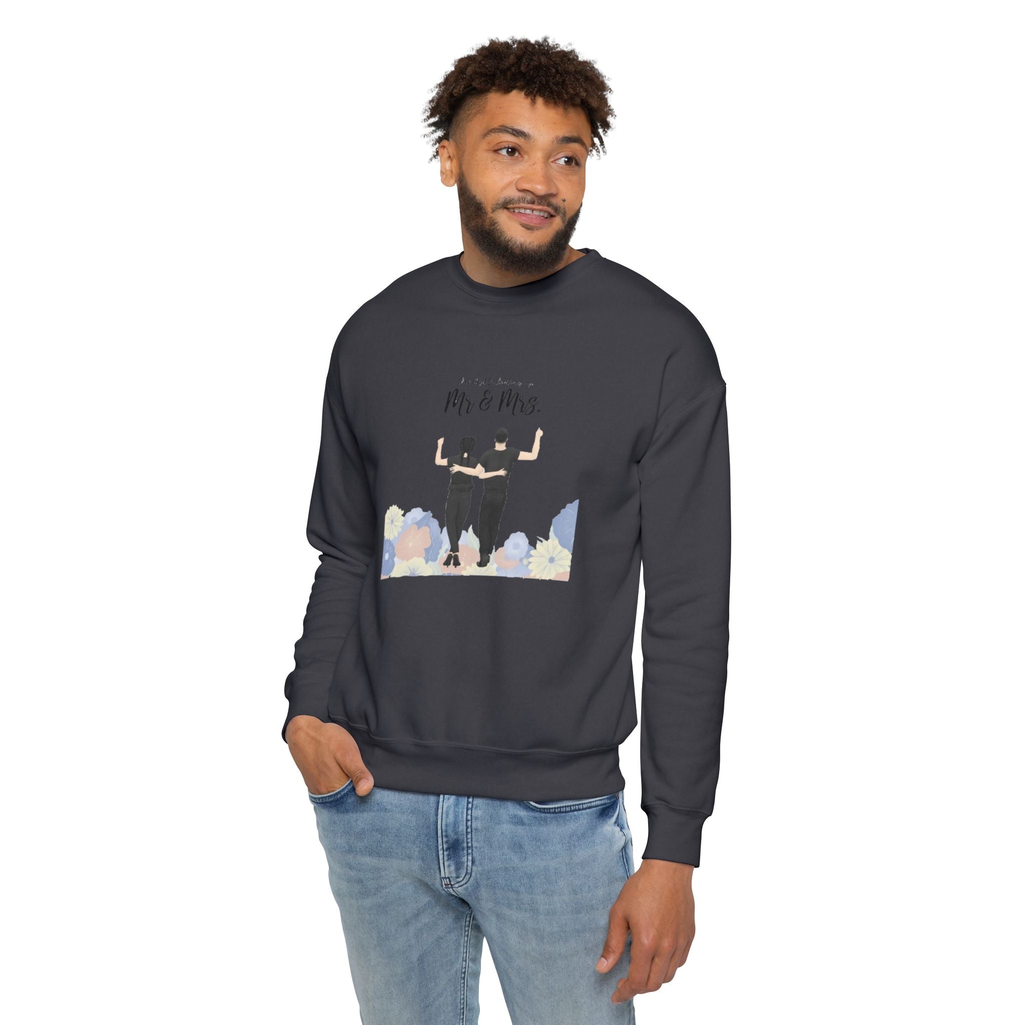 Our first Valentine as Mr. & Mrs. | Unisex Drop Shoulder Sweatshirt