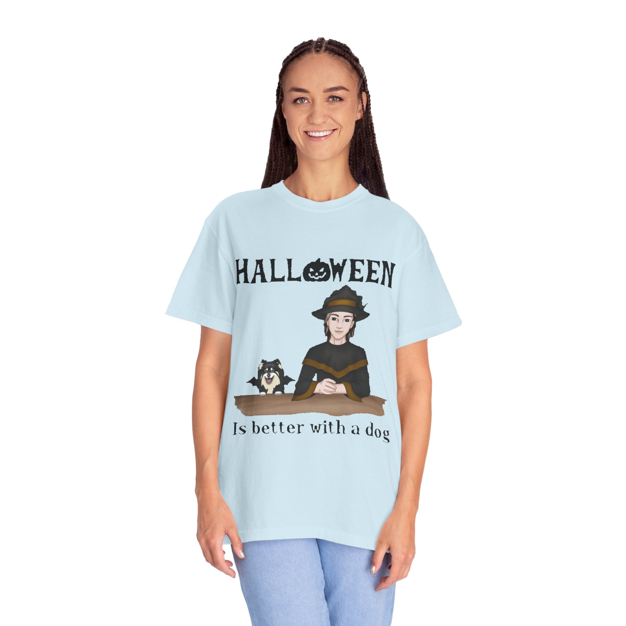 Halloween is better with a Dog | Unisex Garment-Dyed T-shirt