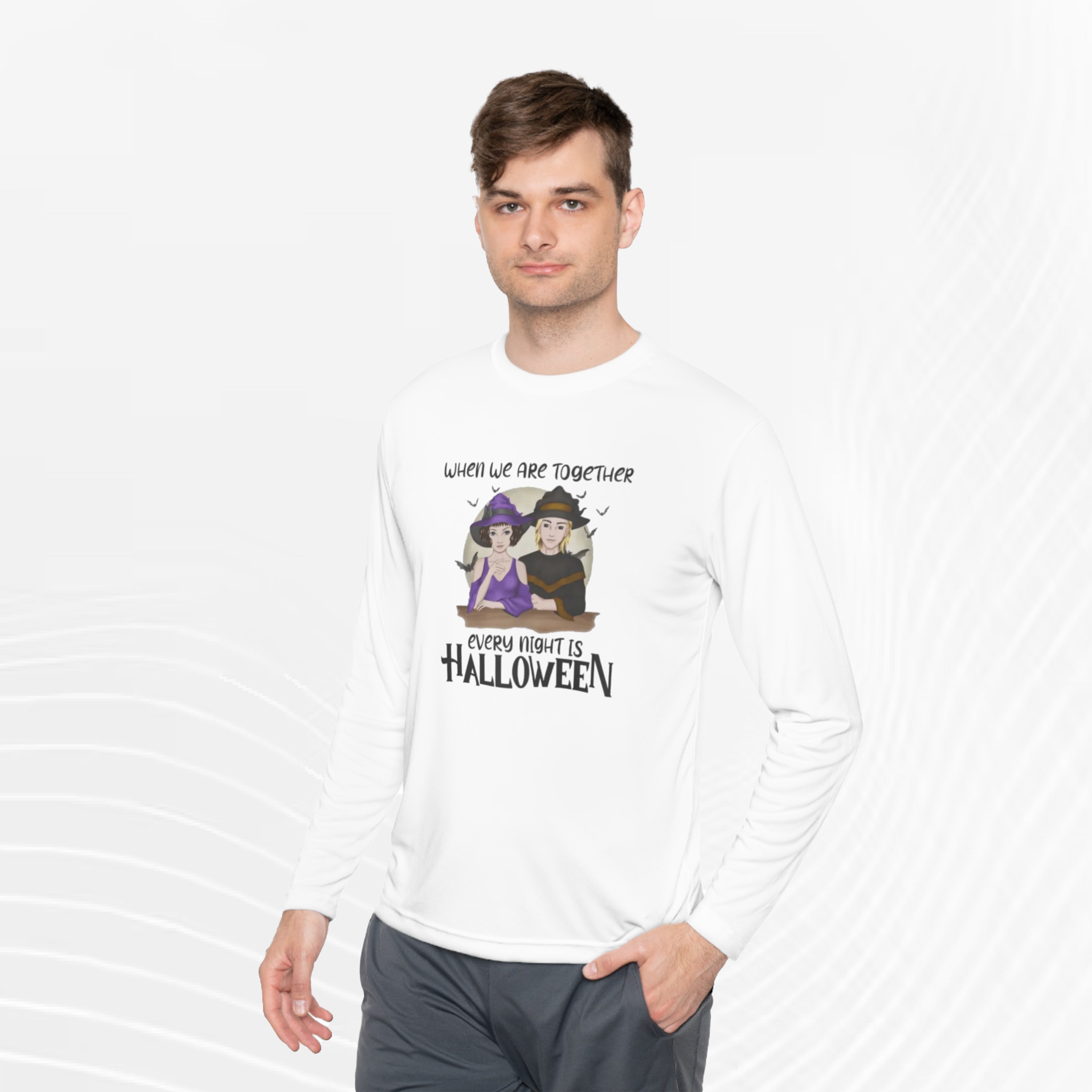 When we are together every night is Halloween | Unisex Lightweight Long Sleeve Tee