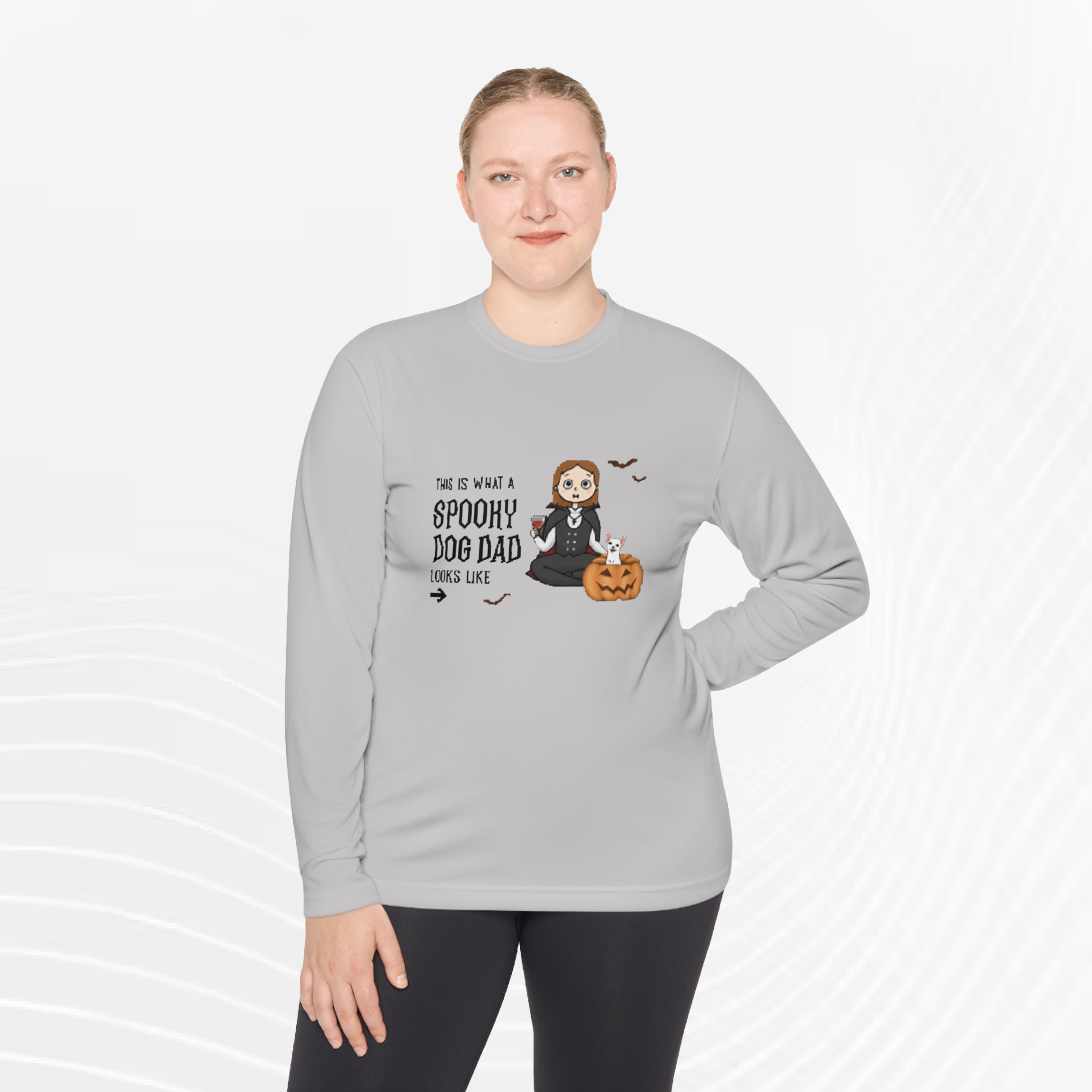 Spooky Dog Dad looks like | Unisex Lightweight Long Sleeve Tee