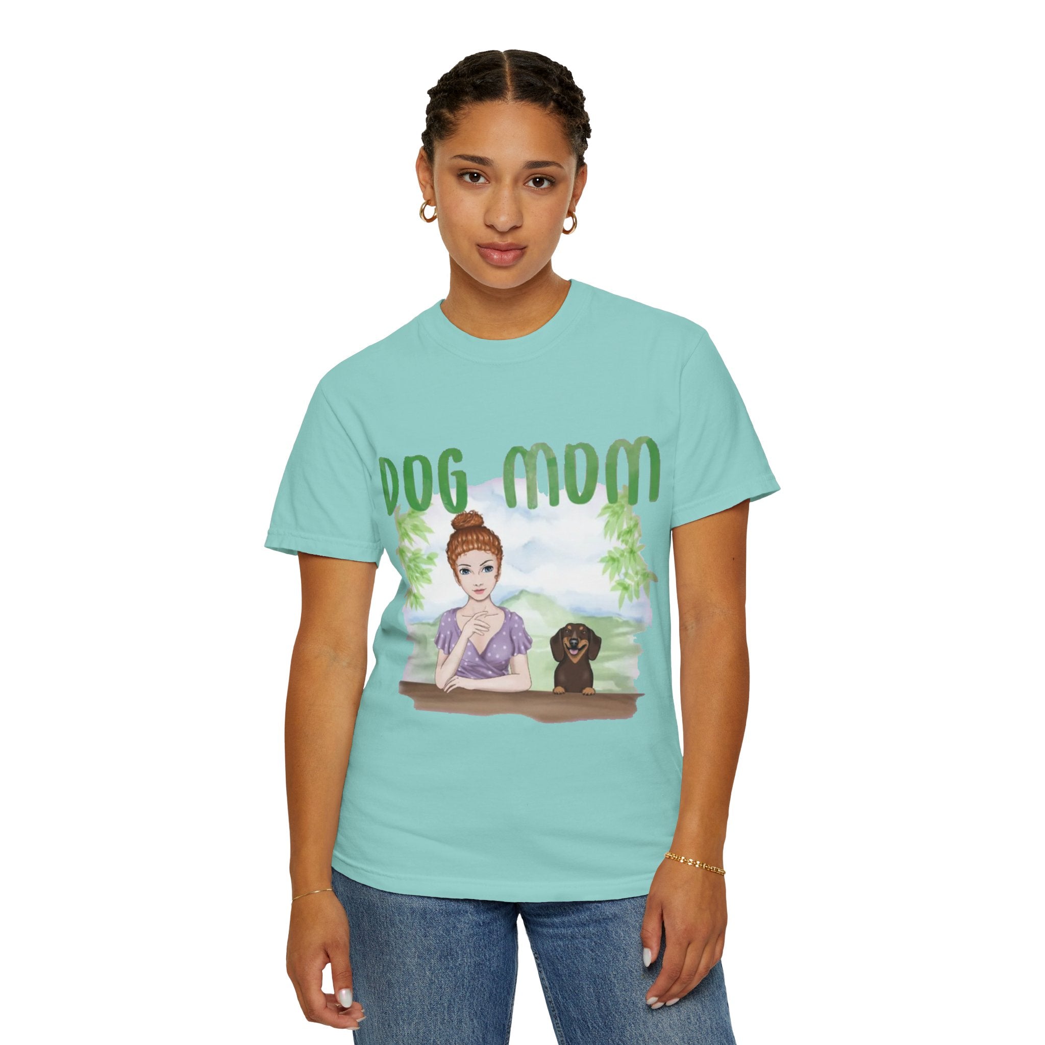DOG MOM | Unisex Garment-Dyed T-shirt