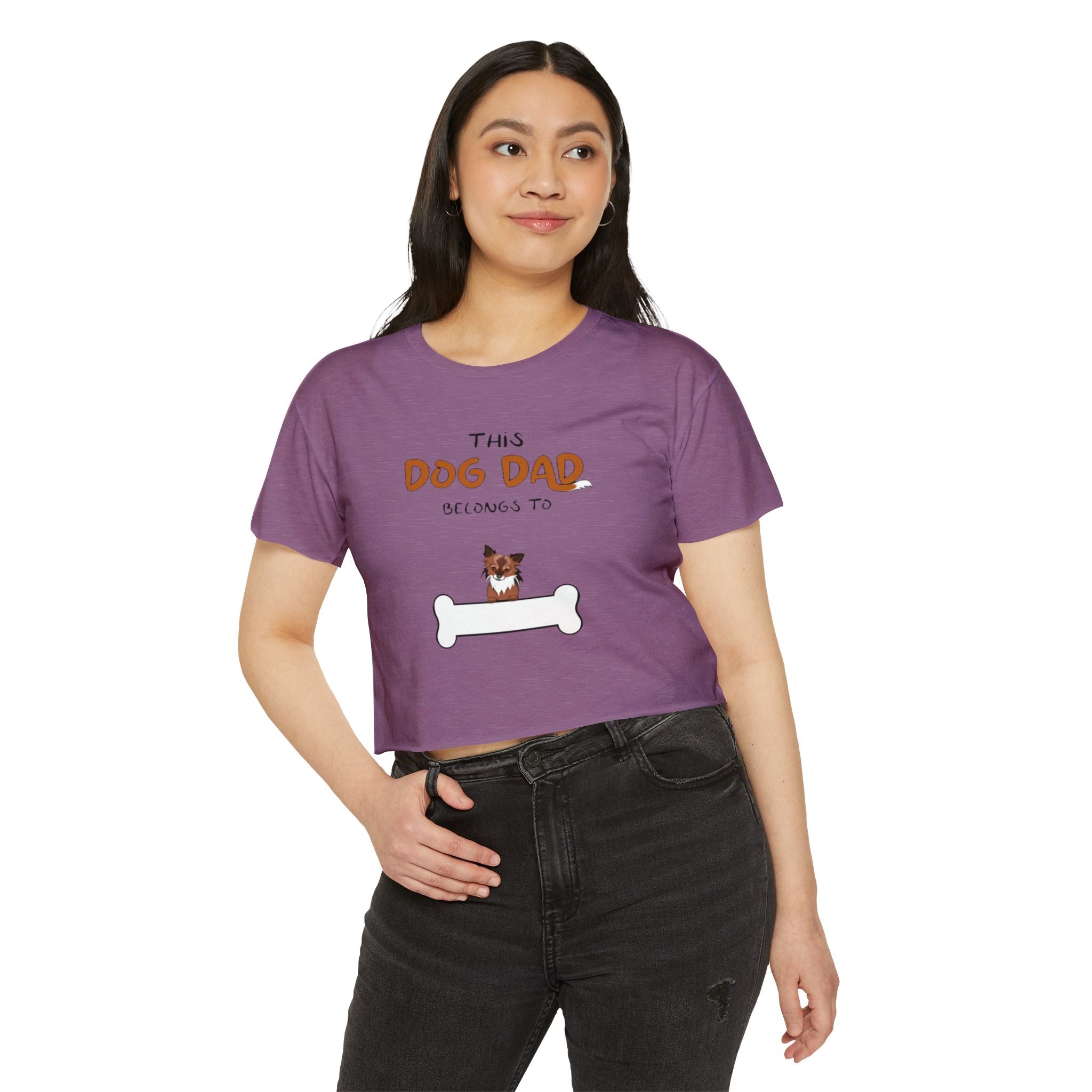 This DOG DAD Belongs to | Women's Festival Crop Top