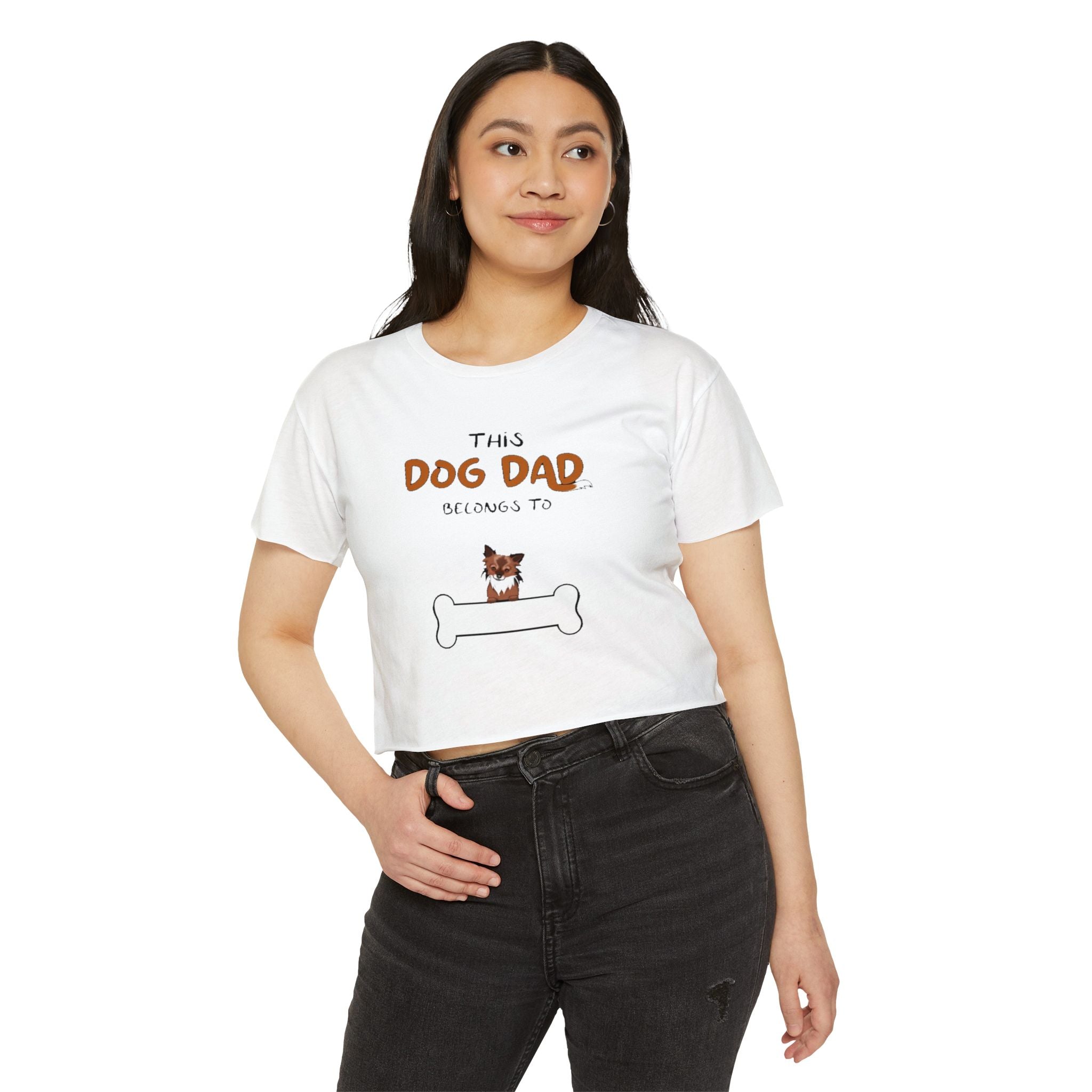 This DOG DAD Belongs to | Women's Festival Crop Top