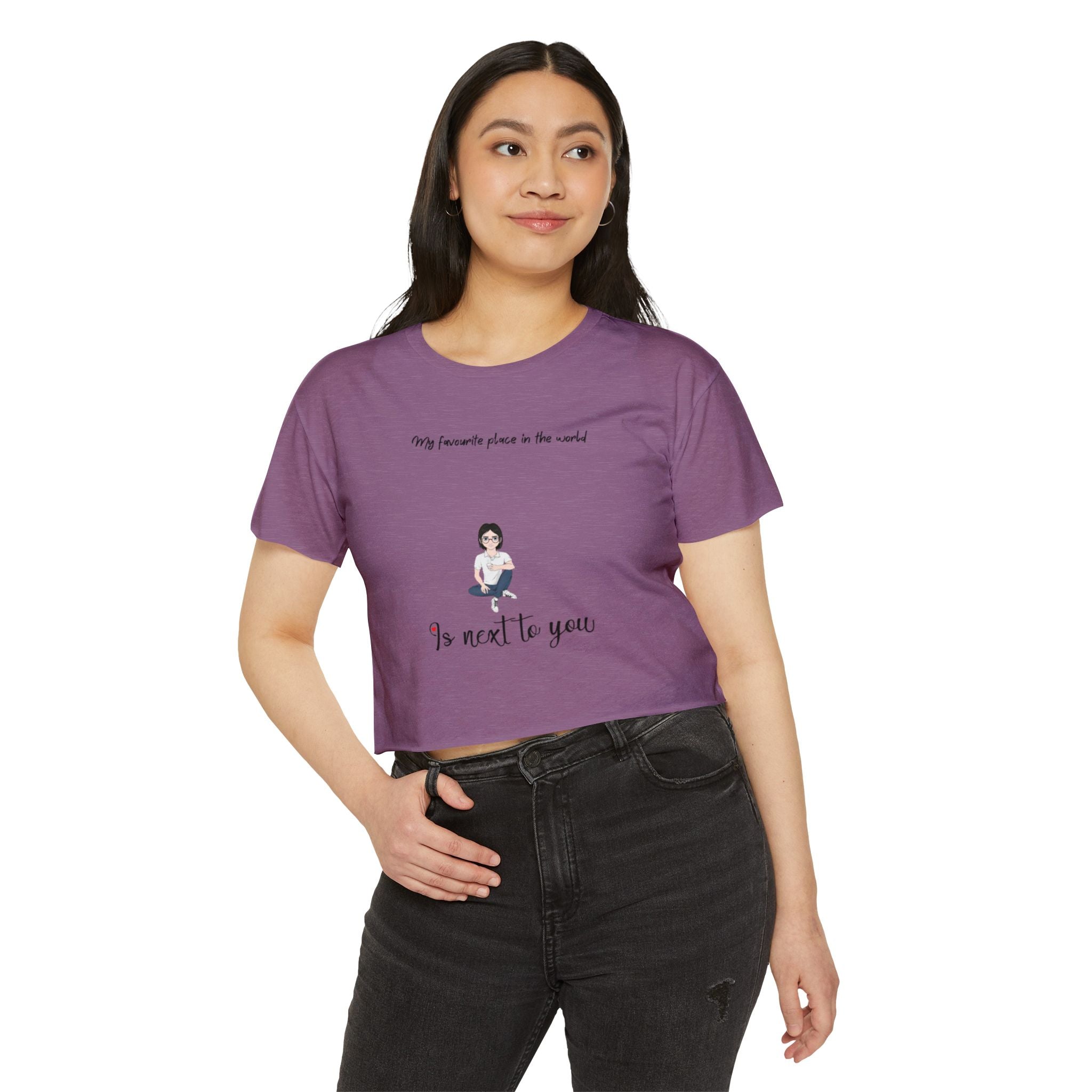 My favourite place in the world is next to you | Women's Festival Crop Top