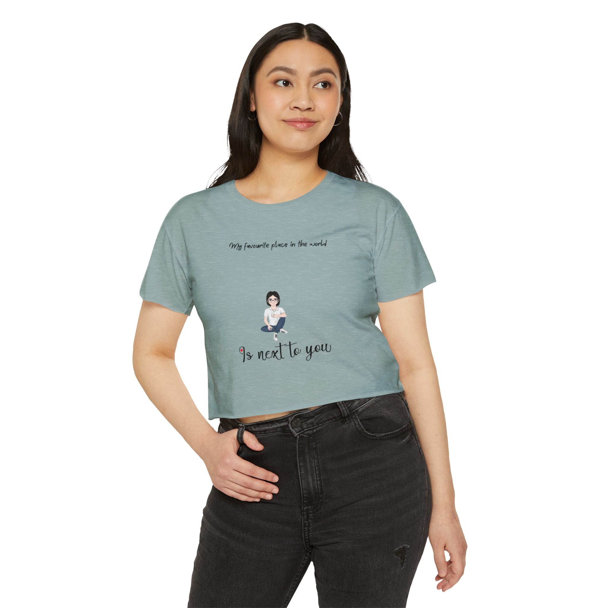 My favourite place in the world is next to you | Women's Festival Crop Top