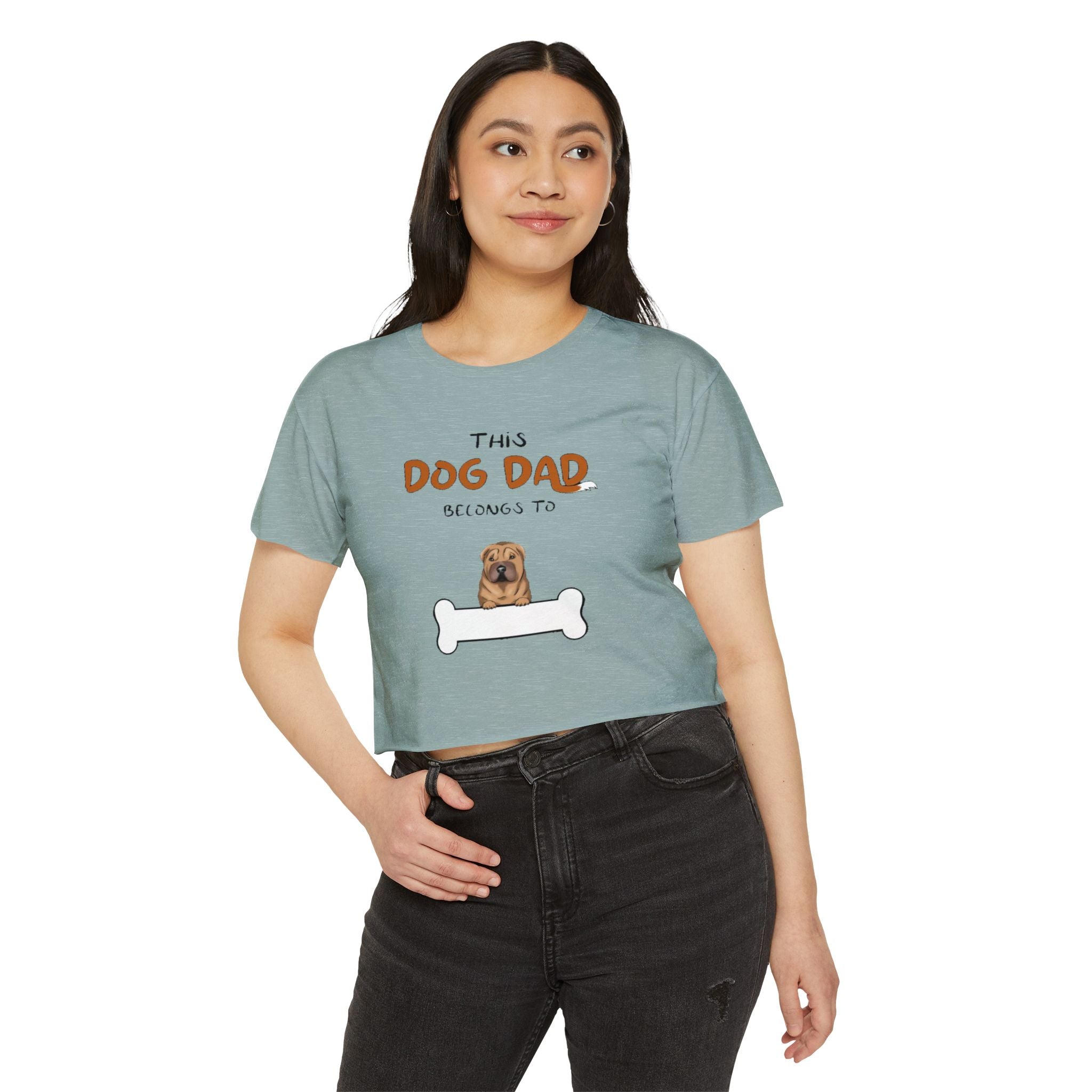This Dog Dad Belongs to | Women's Festival Crop Top