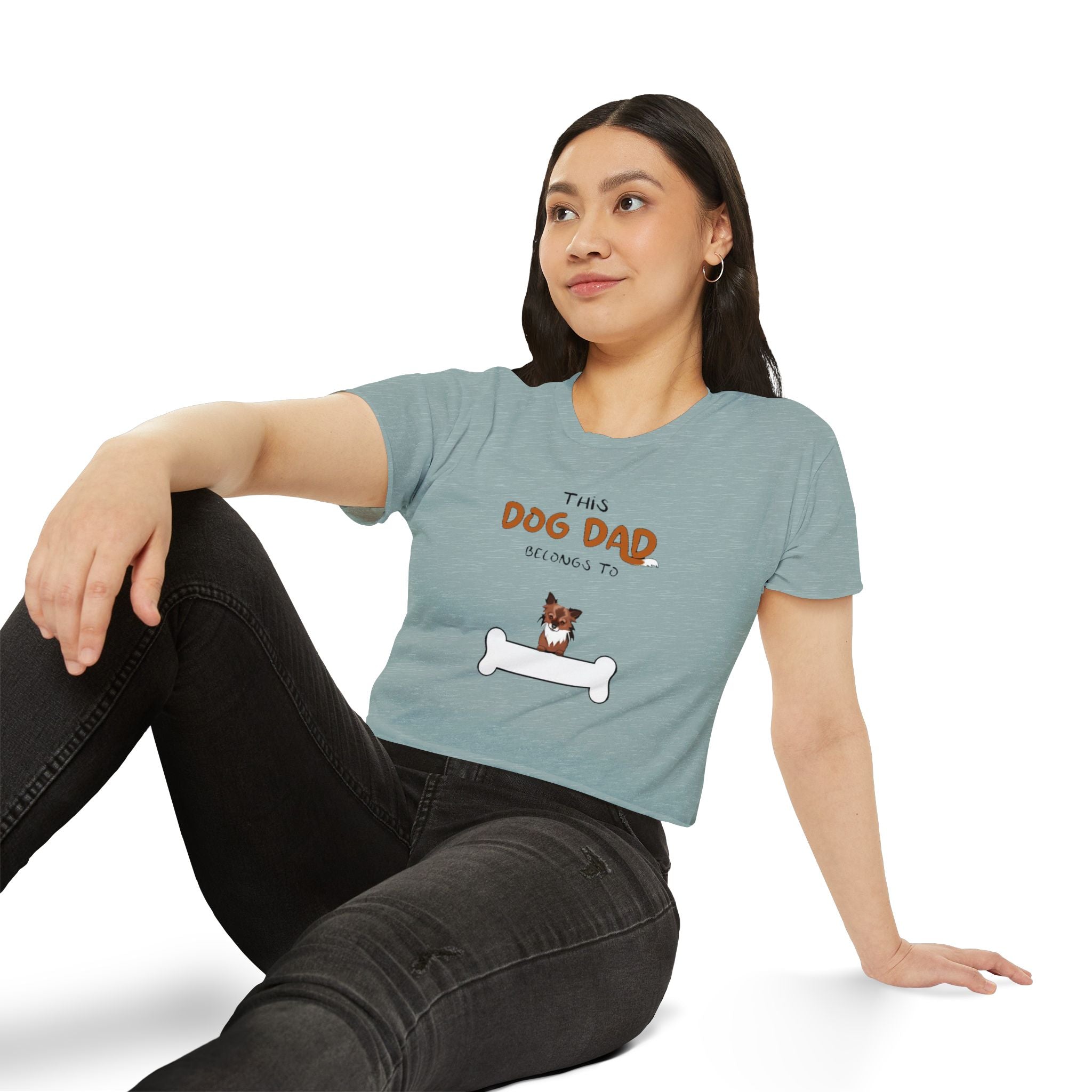This DOG DAD Belongs to | Women's Festival Crop Top