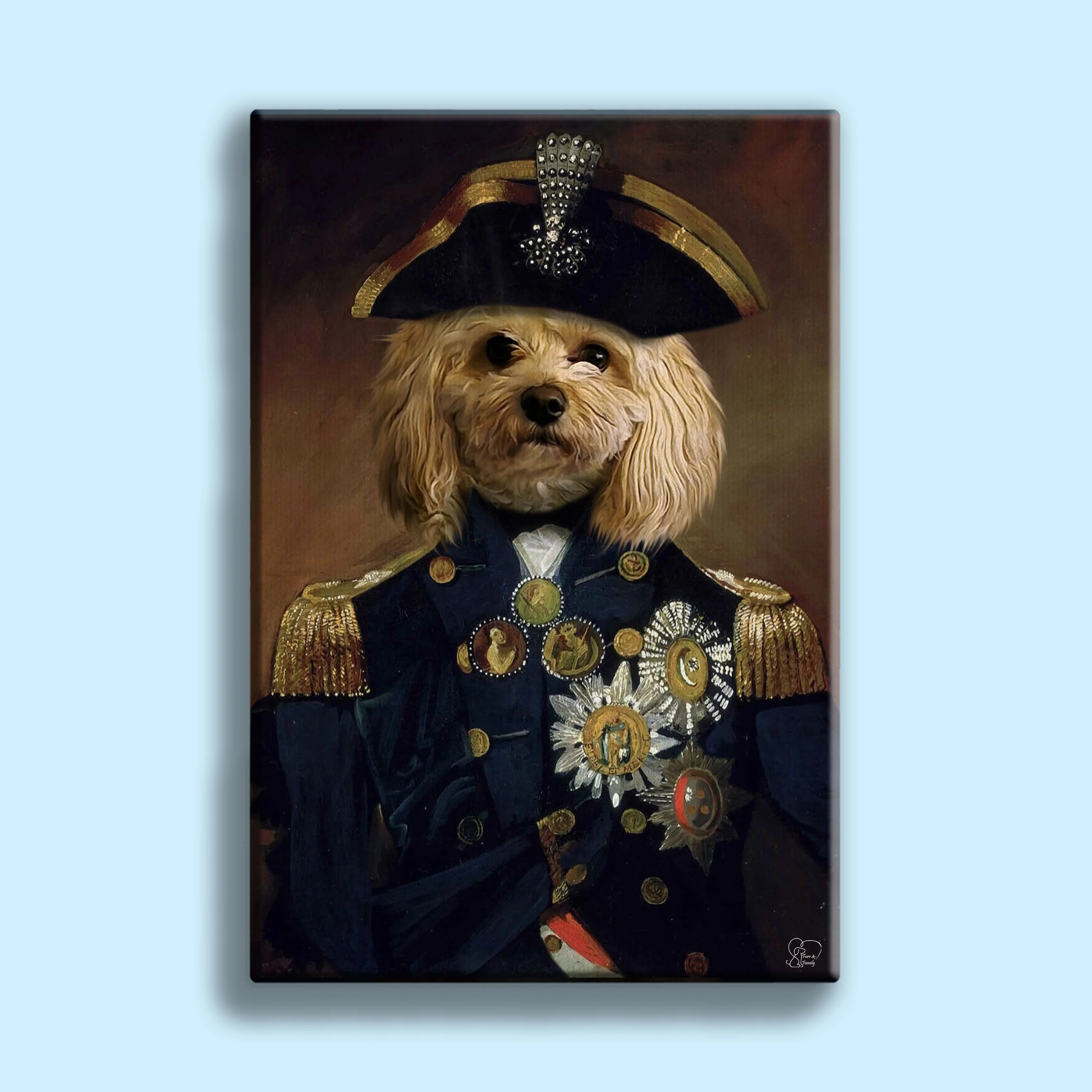 Lord Nelson Regal Pet Portrait | Custom Historical Pet Art