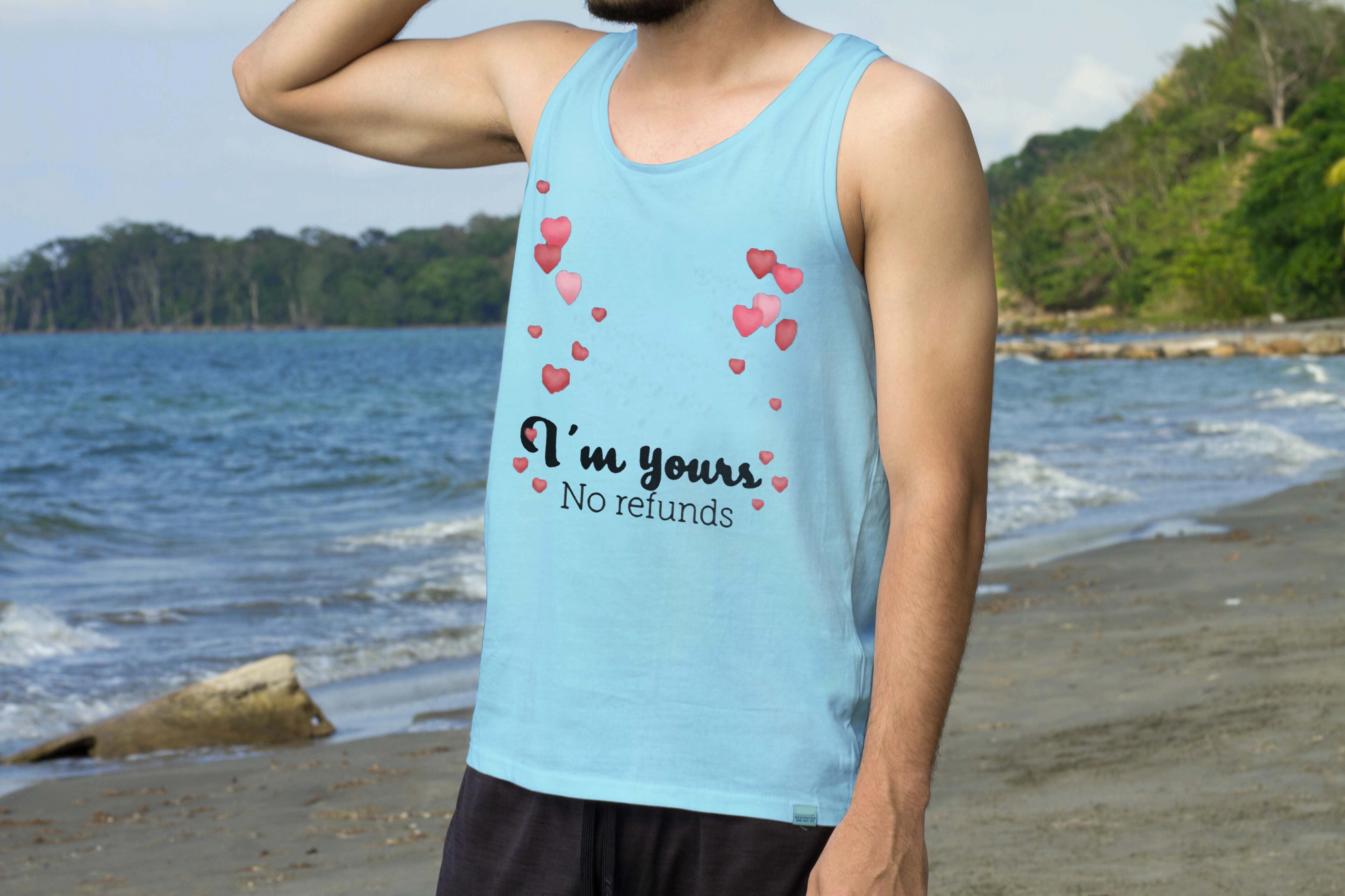 I'm yours. No Refunds | Women's Flowy Scoop Muscle Tank